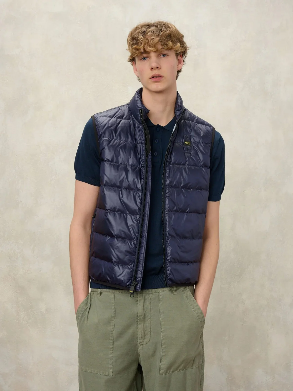 BLAUER Gilet Uomo RAWSON 26SBLUX03232 006719 888LL BLU interno LIGHT BLUE 80E - Image 4