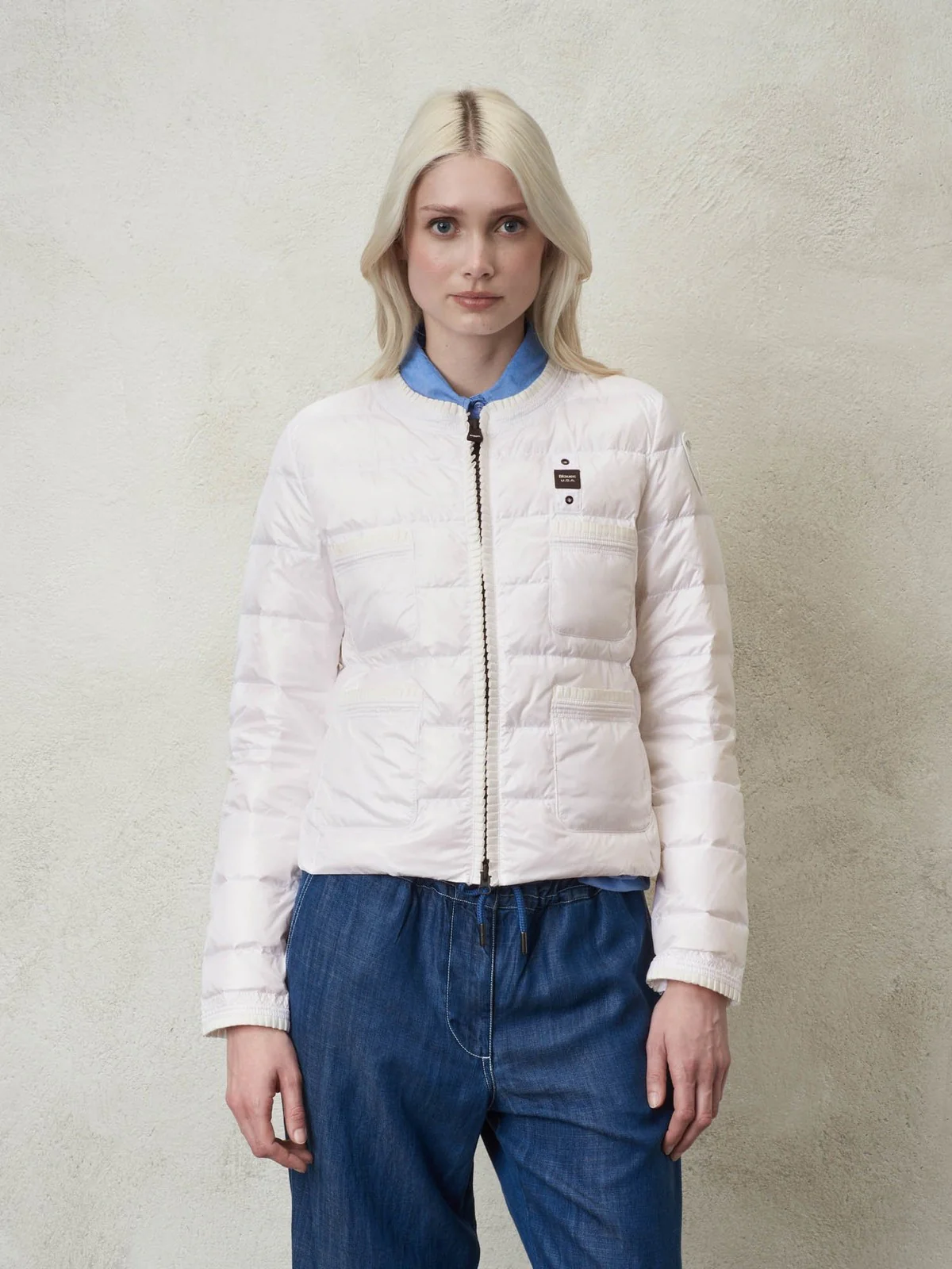 BLAUER Giubbino Donna  24SBLDC03053 005050 100 Bianco - Image 2
