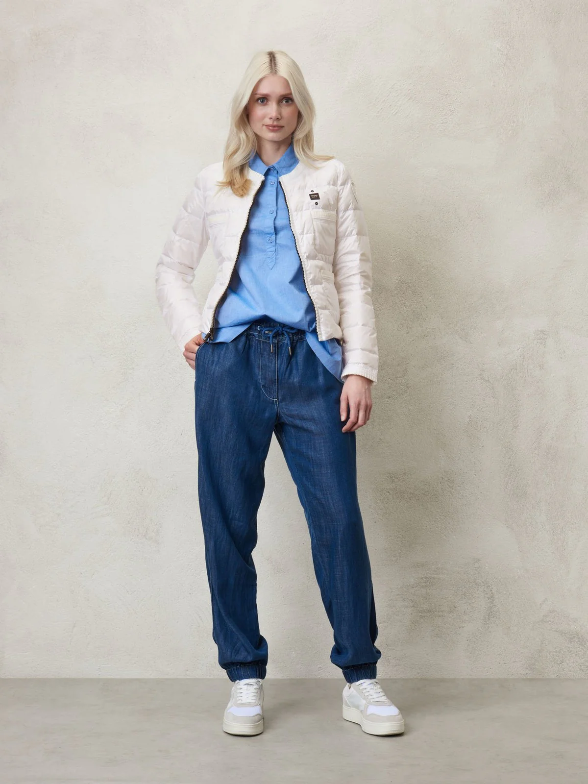 BLAUER Giubbino Donna  24SBLDC03053 005050 100 Bianco - Image 3