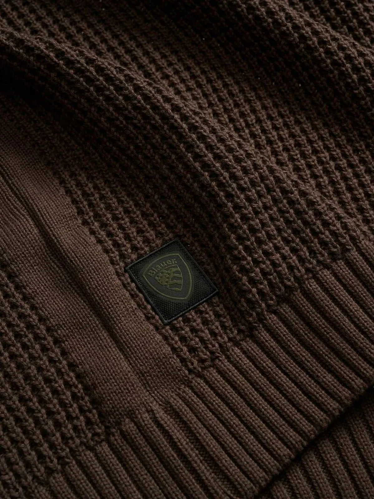 BLAUER Maglione dolcevita Uomo TROTTER 25WBLUM10064 007331 969 NERO OLIVA - Image 2