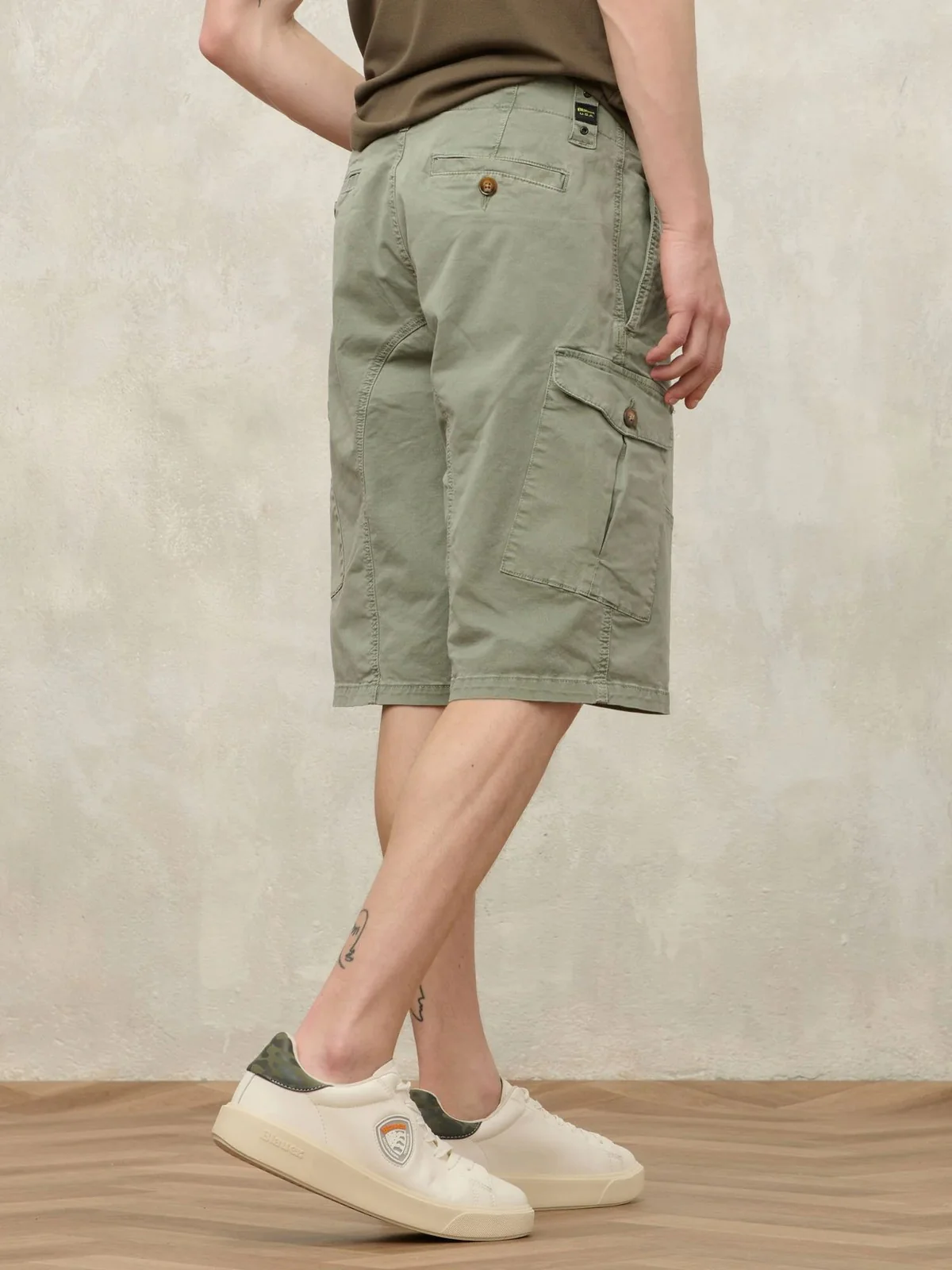 BLAUER Pantalone Uomo NEAL 99CBLUP04004 007493 694 VERDE OLIVASTRO - Image 2