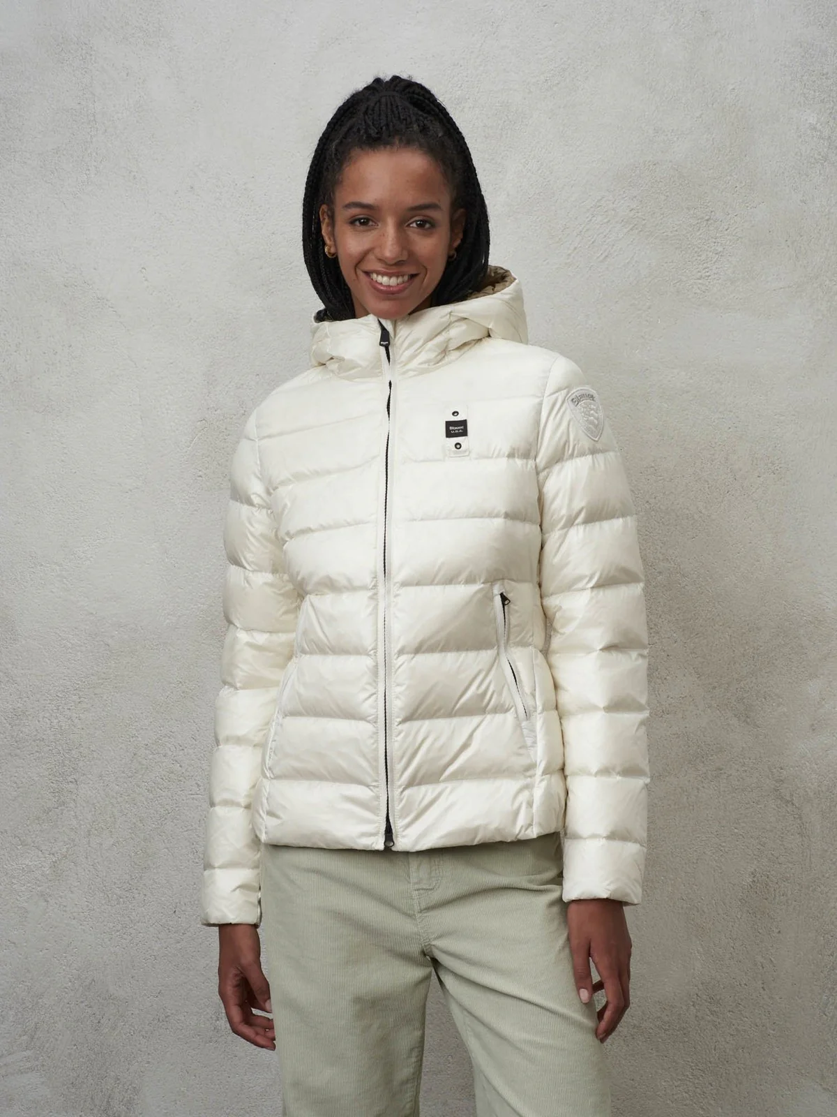 BLAUER Piumino Donna  23WBLDC03089 005050 102TT Bianco - Image 2