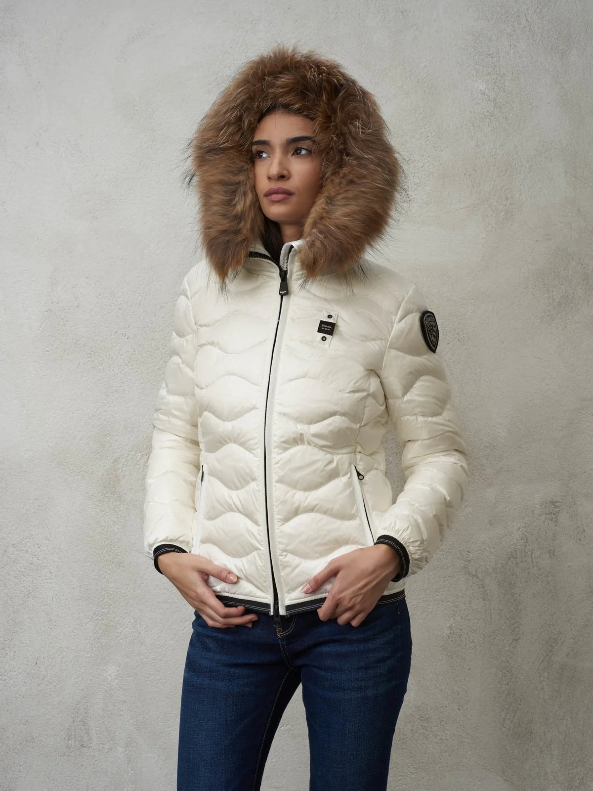 BLAUER Piumino Donna  23WBLDC03093 006047 102 Bianco - Image 2