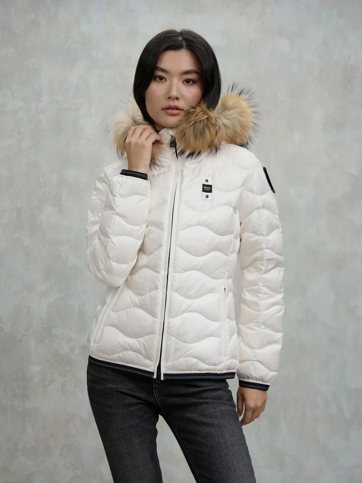 BLAUER Piumino Donna ALDIE 25WBLDC03096 006047 100BI BIANCO OTTICO int. BIANCO OTTICO - Image 5