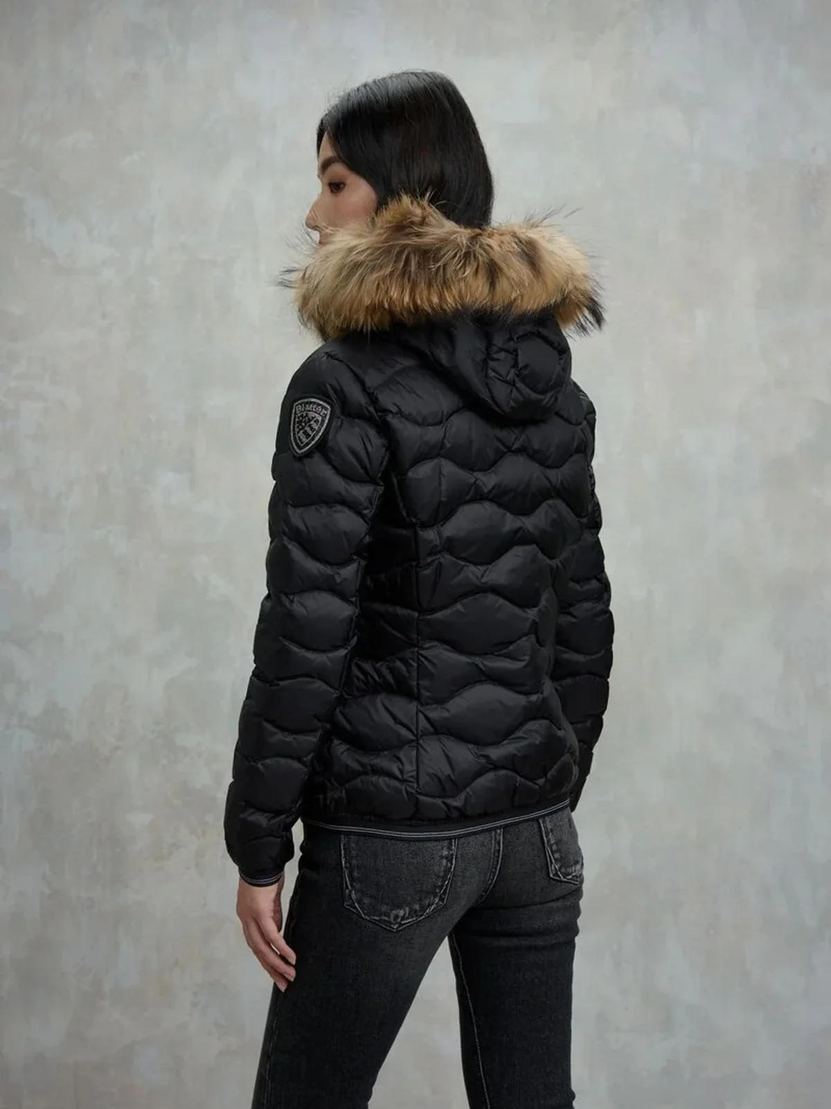 BLAUER Piumino Donna ALDIE 25WBLDC03096 006047 999EI NERO interno BEIGE 301 - Image 3