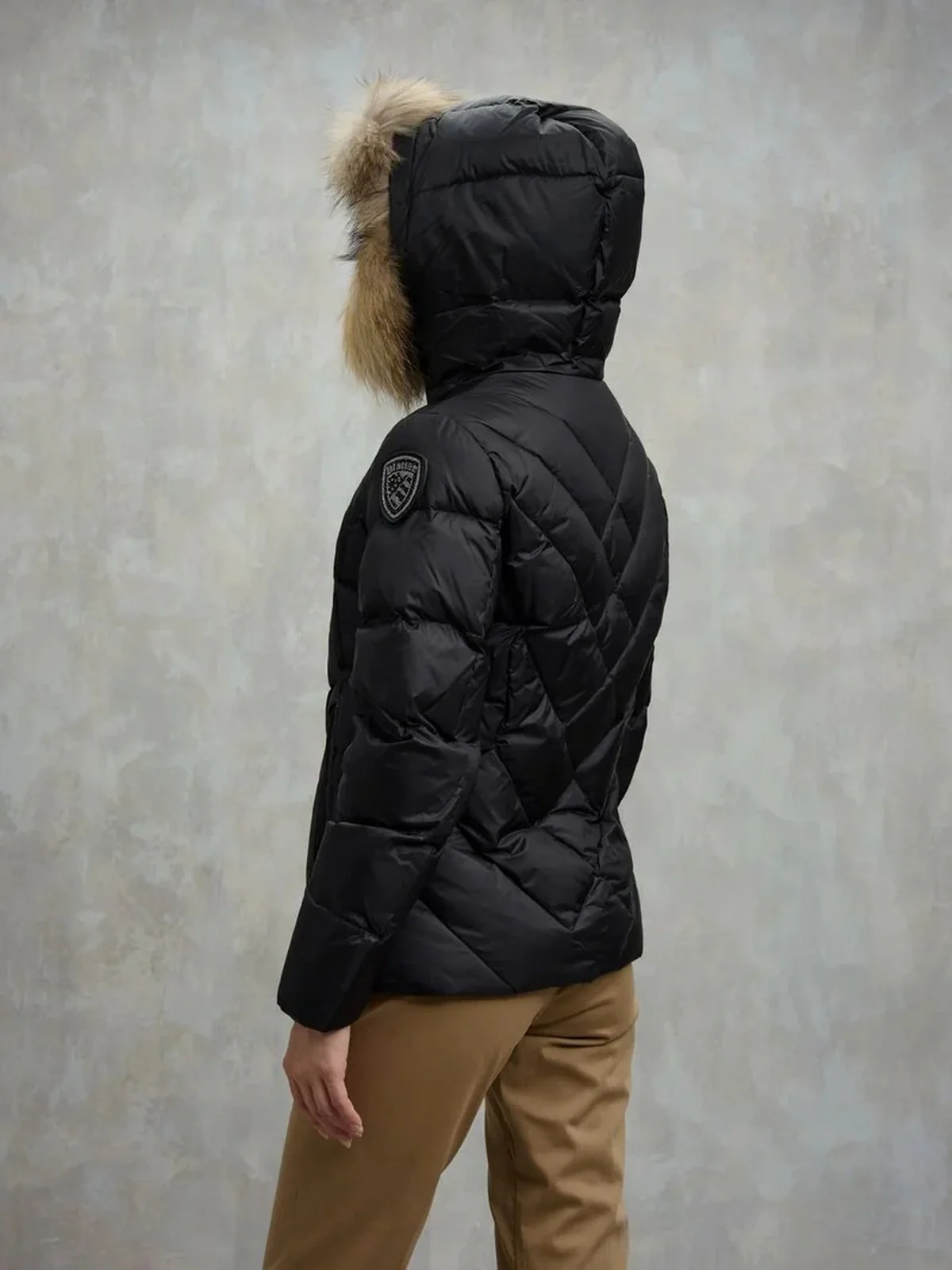 BLAUER Piumino Donna ALICIA 25WBLDC03097 006047 999EI NERO interno BEIGE 301 - Image 3