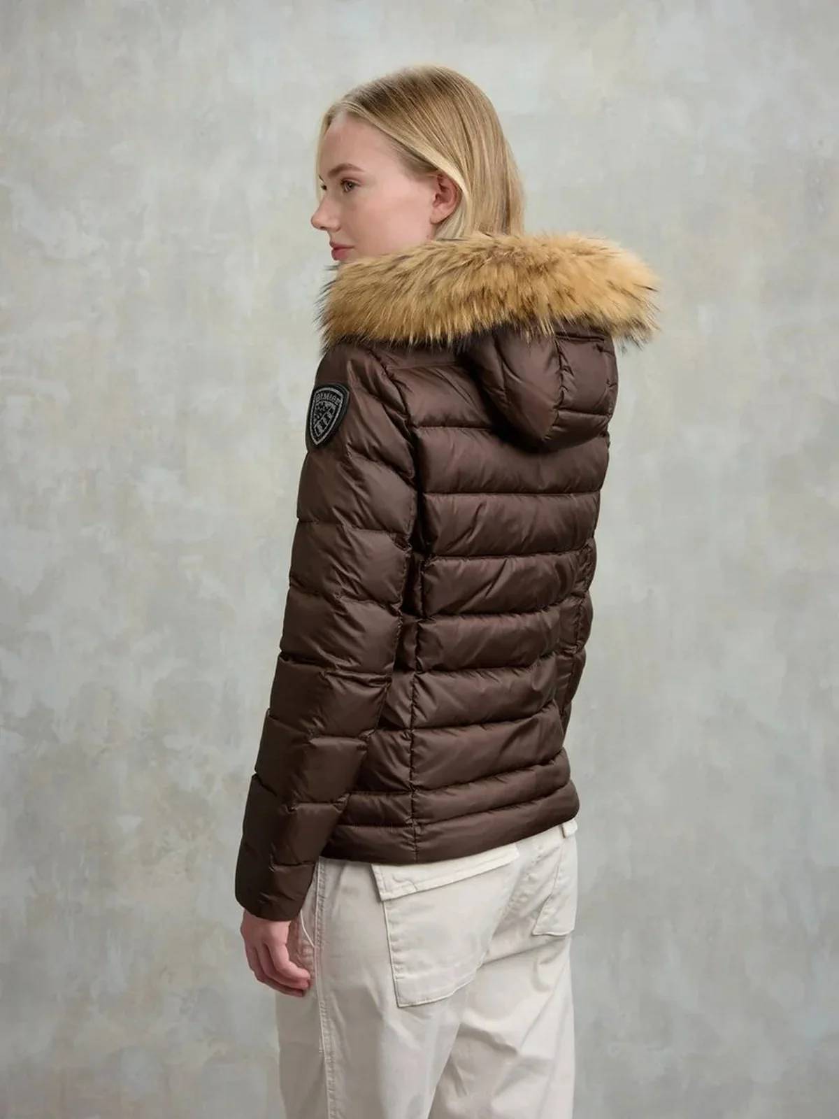 BLAUER Piumino Donna ARCADIA 25WBLDC03099 A06047 365EI CASTAGNA int. BEIGE 301 - Image 3