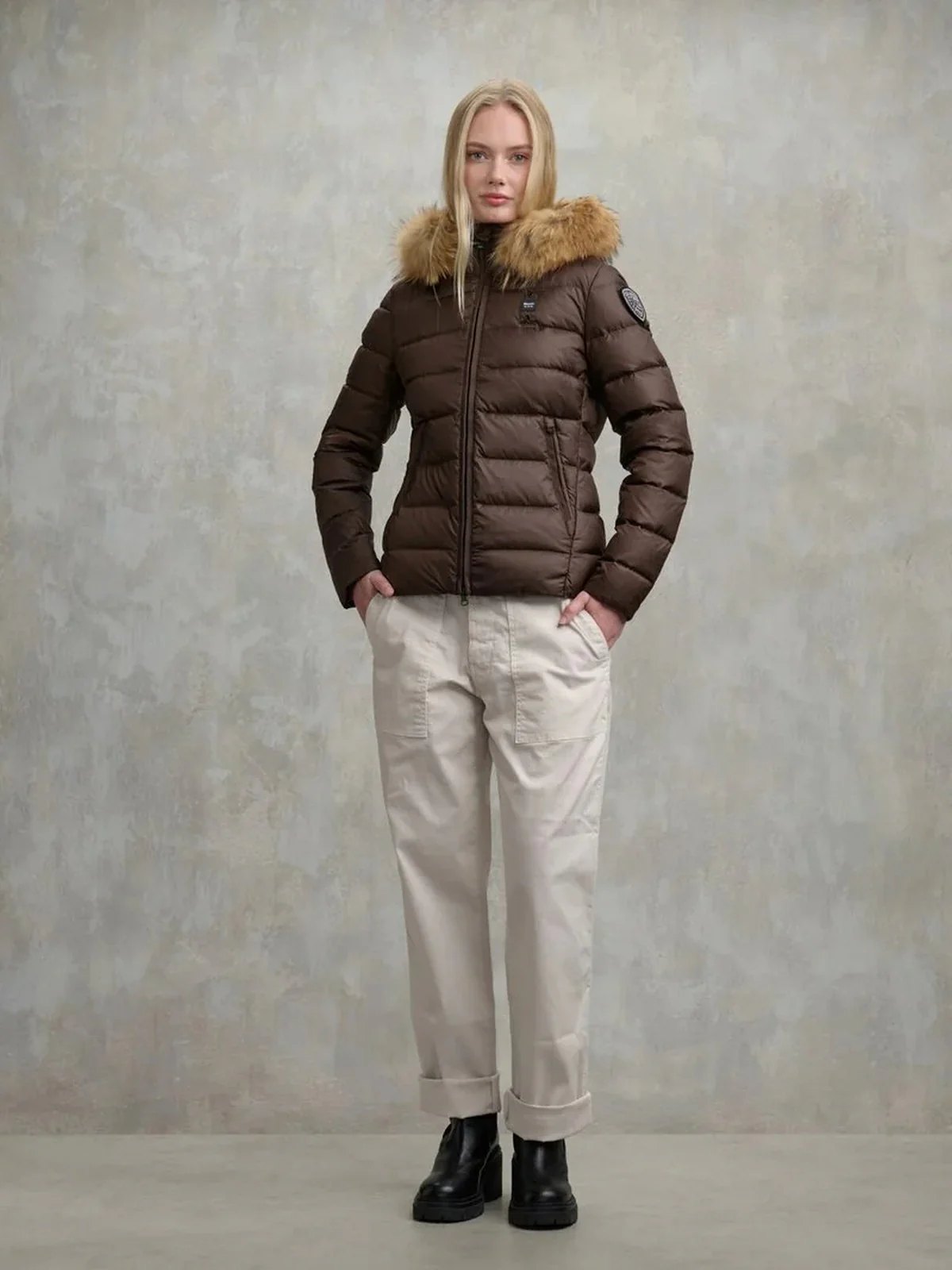 BLAUER Piumino Donna ARCADIA 25WBLDC03099 A06047 365EI CASTAGNA int. BEIGE 301 - Image 4