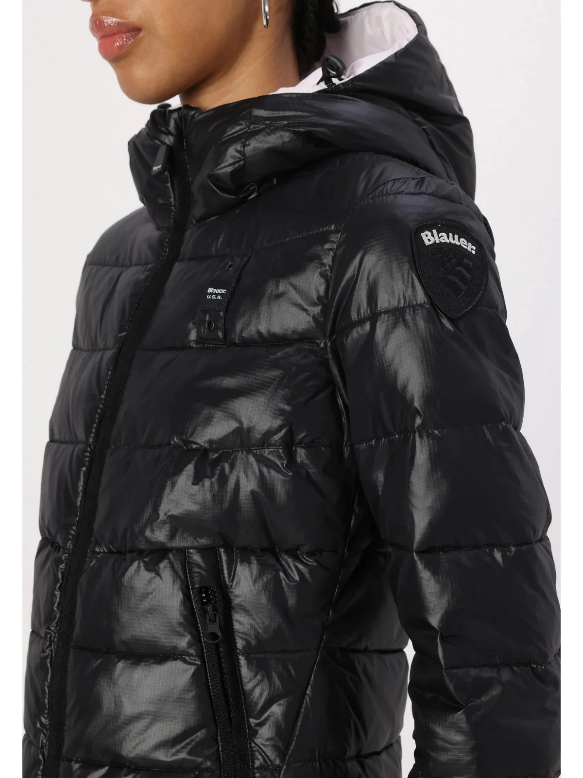 BLAUER Piumino Donna CAROLL 25SBLDC02234 006648 999 NERO - Image 3