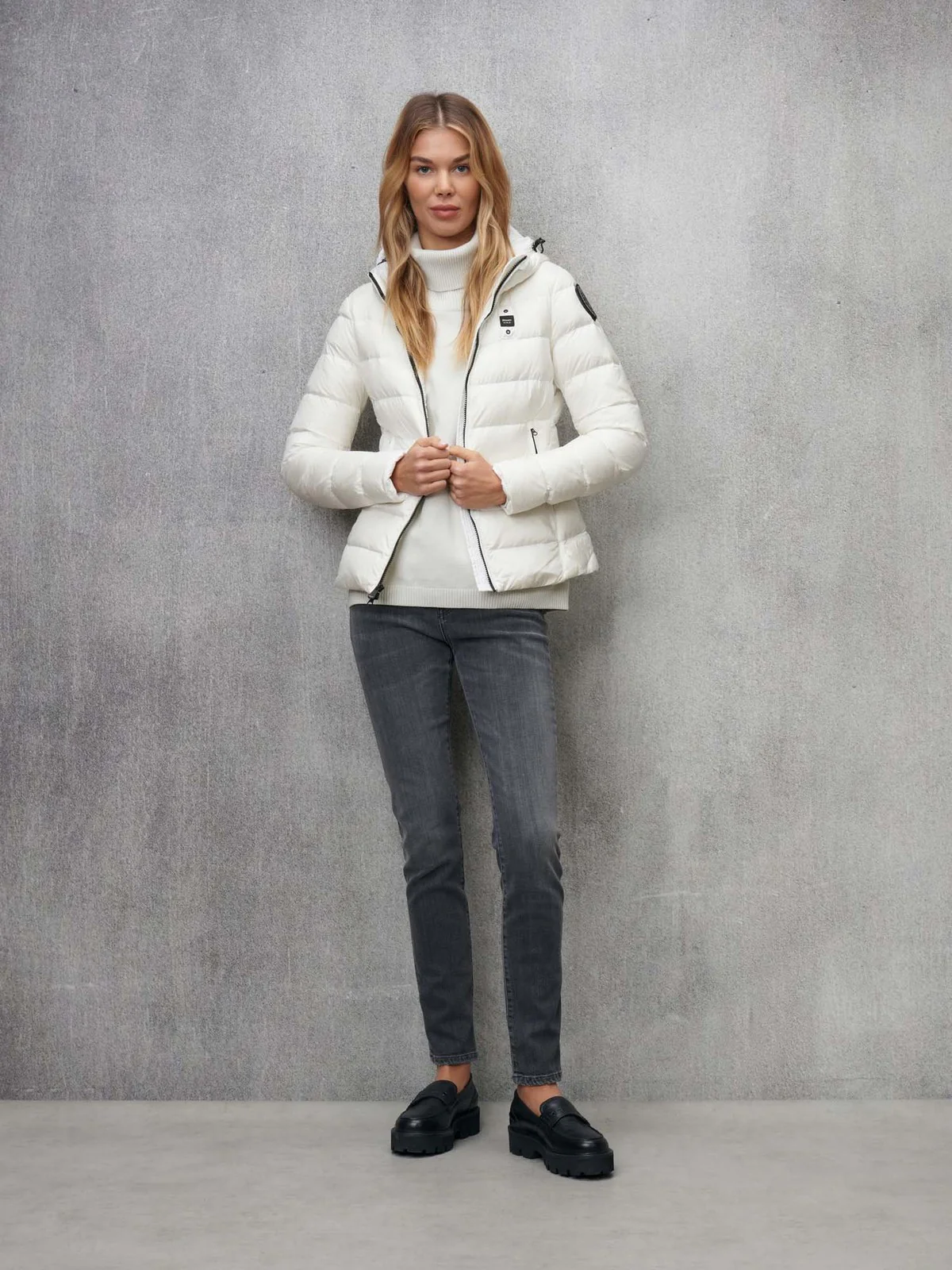 BLAUER Piumino Donna CHARME 24WBLDC03036 006950 100BI Bianco - Image 3