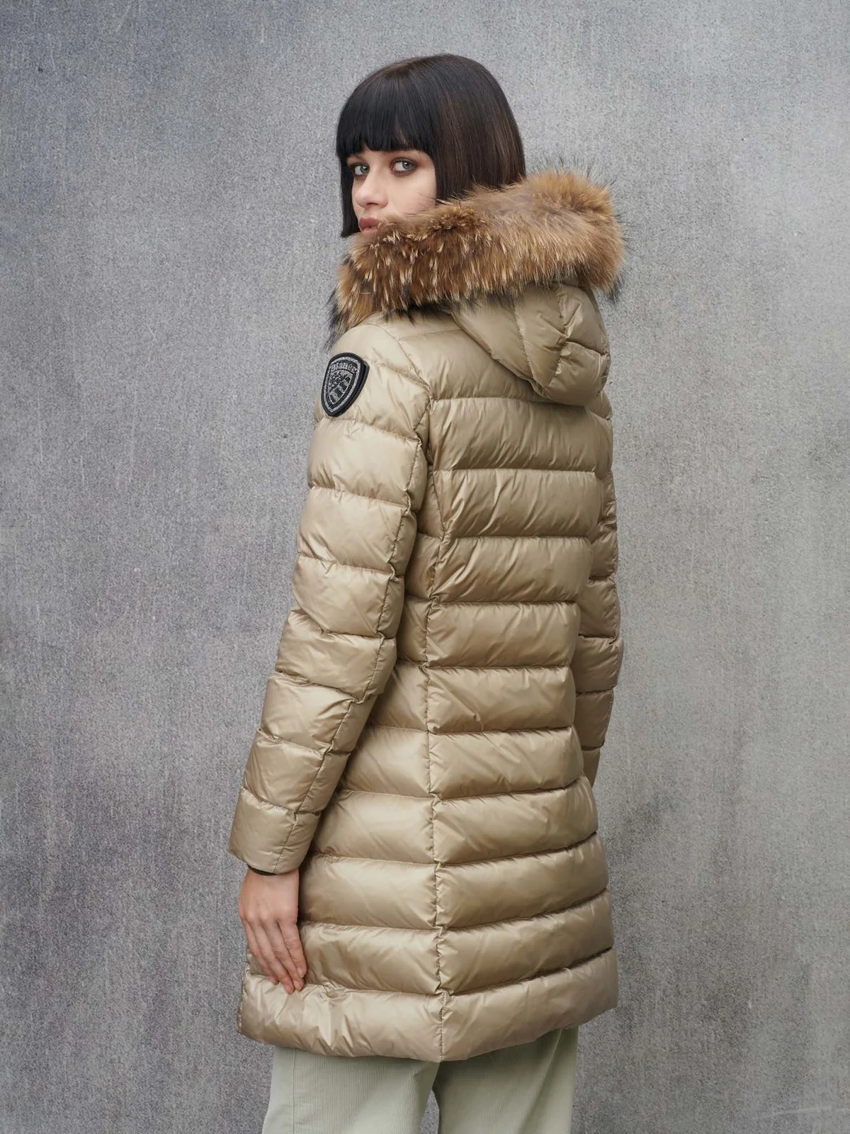 BLAUER Piumino Donna Kristin 24WBLDK03039 006950 301CB Beige - Image 3