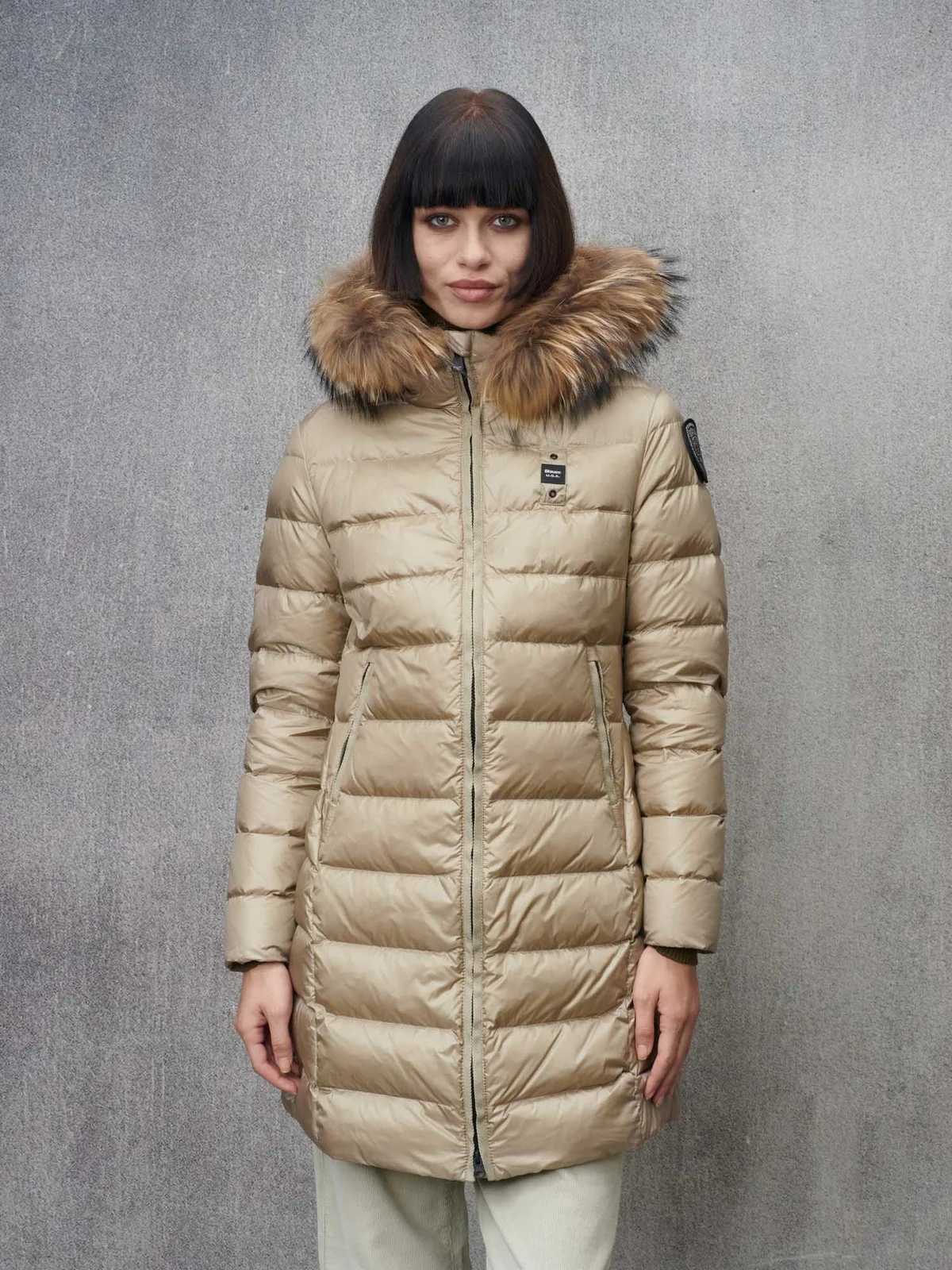BLAUER Piumino Donna Kristin 24WBLDK03039 006950 301CB Beige - Image 4