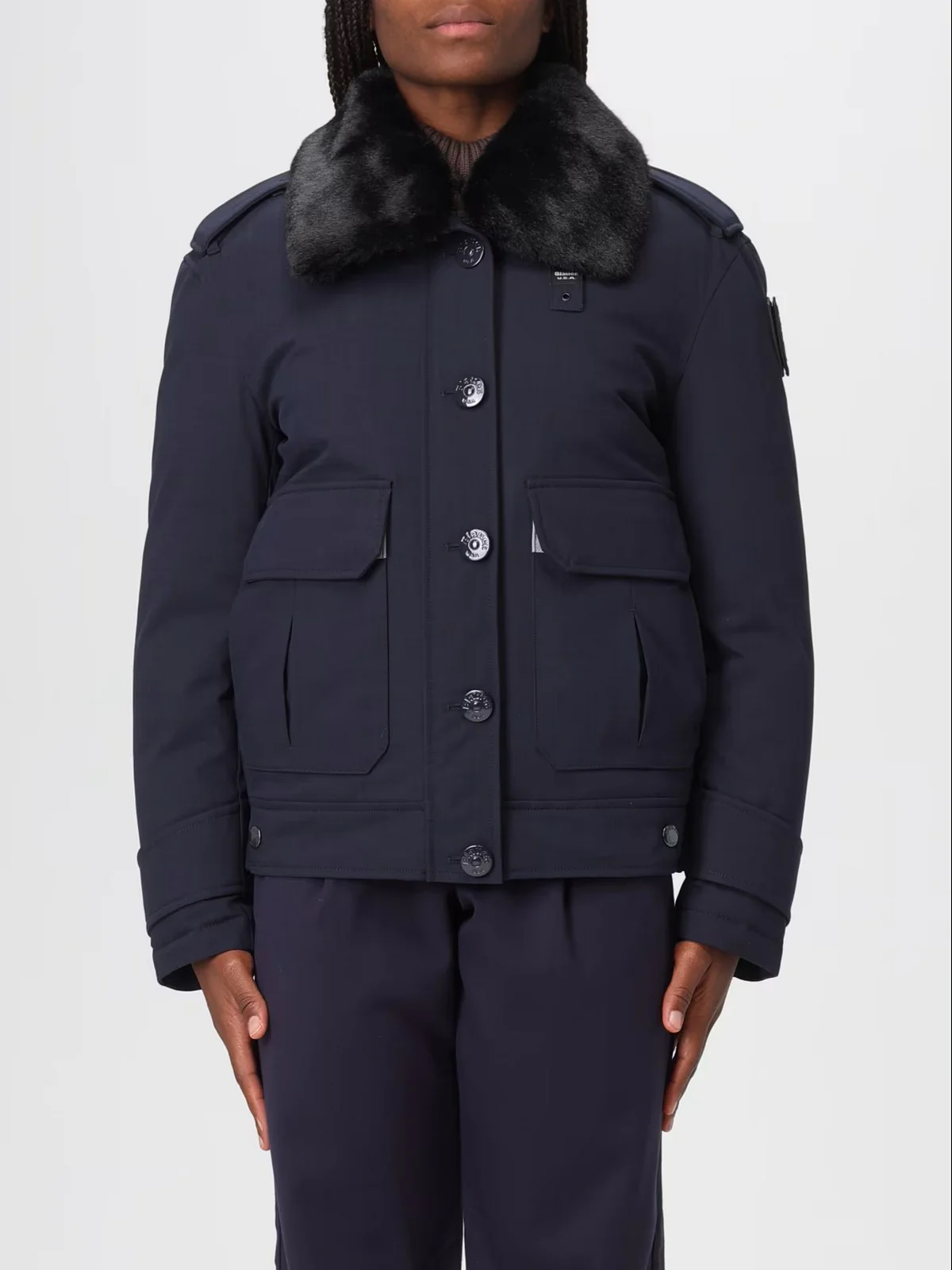 BLAUER Piumino Donna ROXANA 25WBLDC02196 007283 888 Blu - Image 2