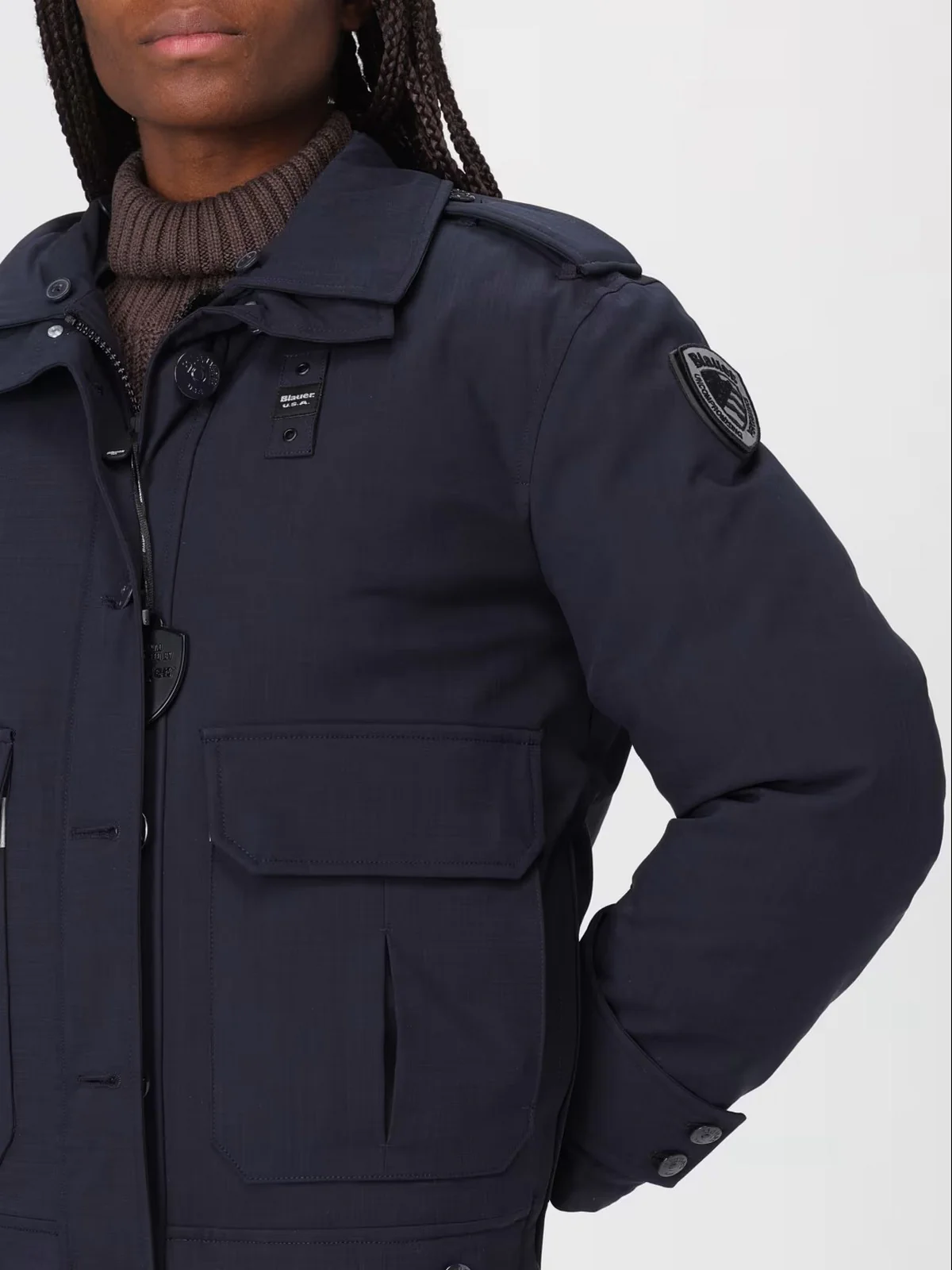 BLAUER Piumino Donna ROXANA 25WBLDC02196 007283 888 Blu - Image 5