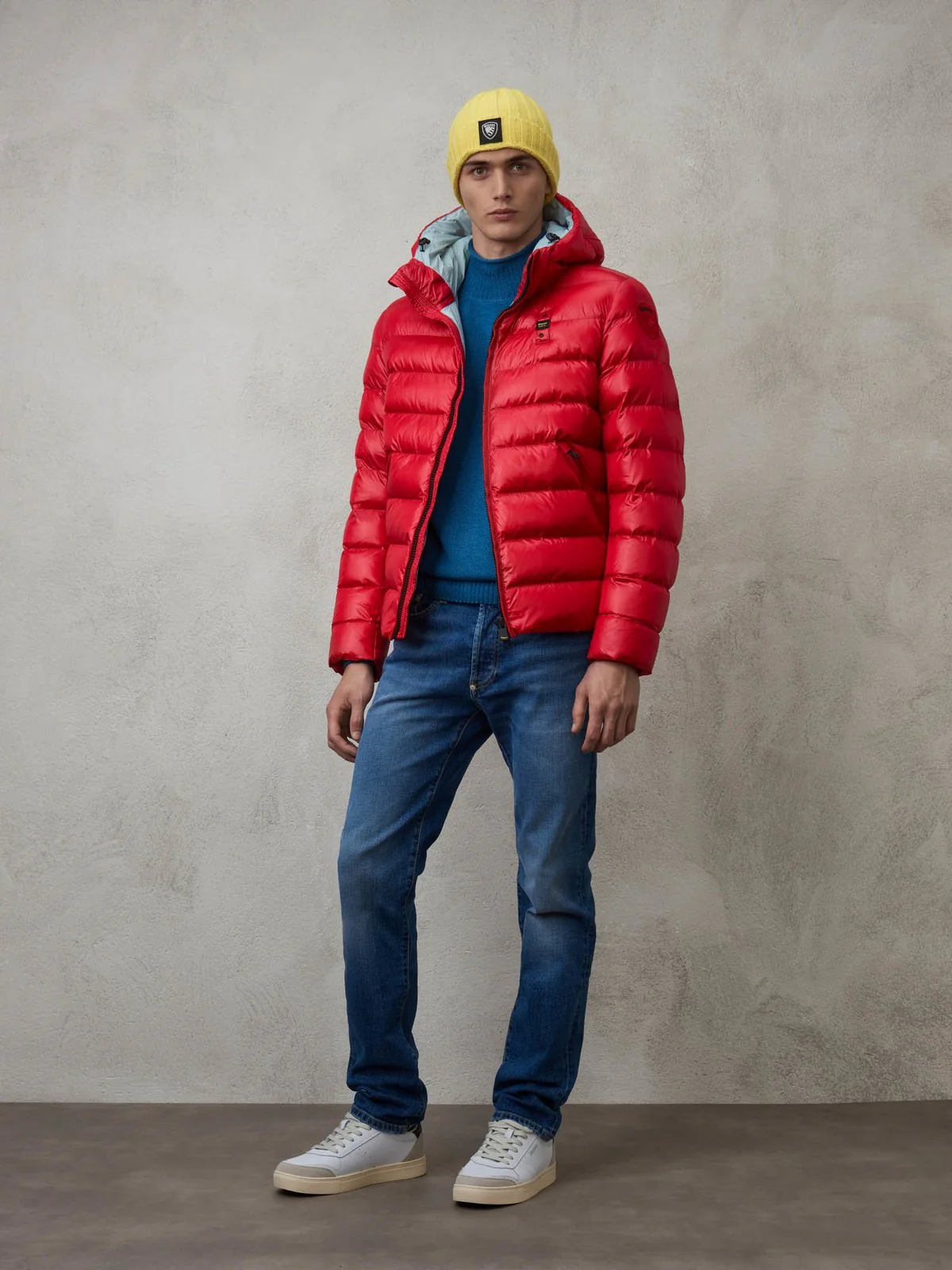 BLAUER Piumino Uomo  23WBLUC02083 005958 552AQ Rosso - Image 3