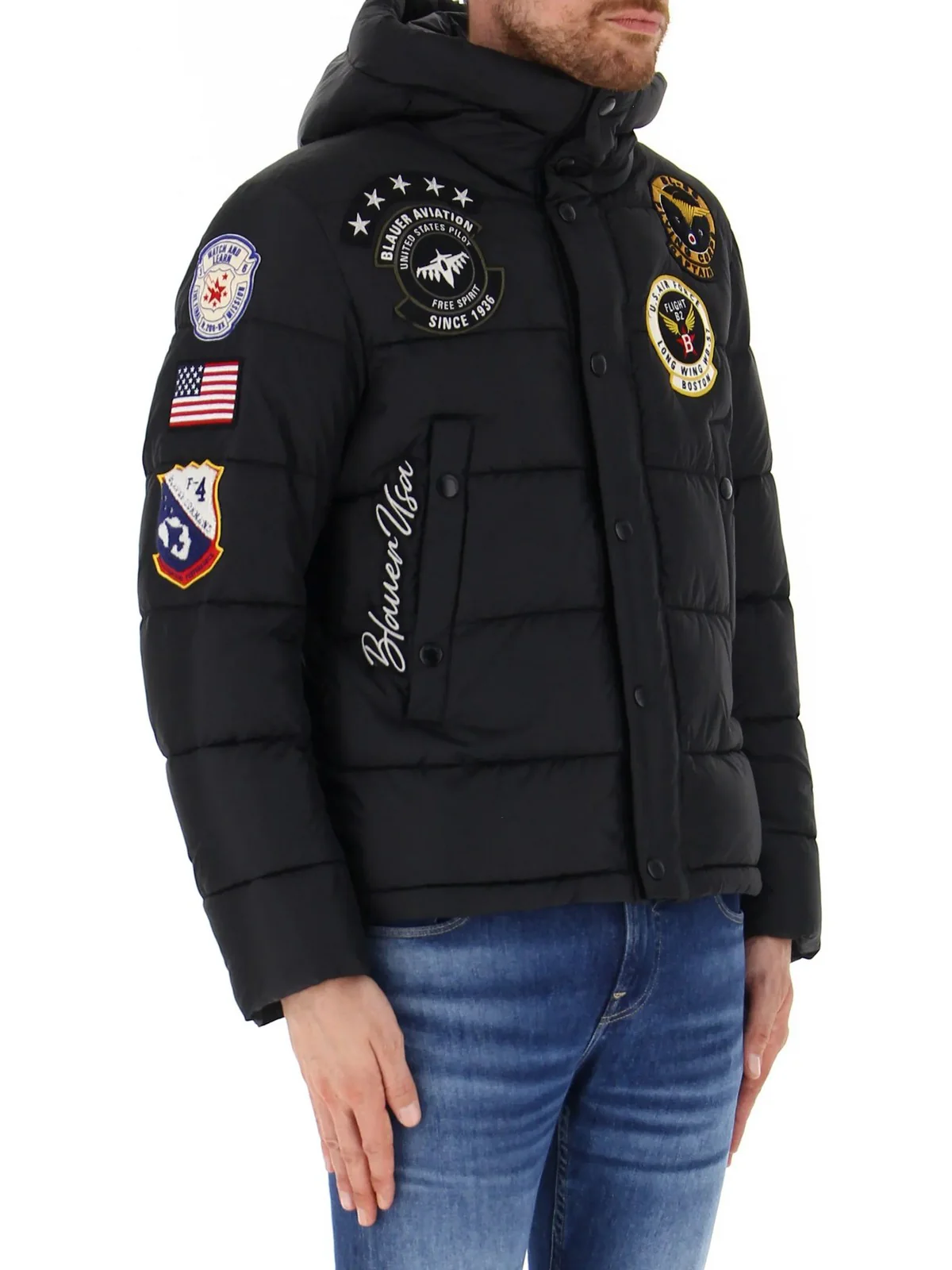 BLAUER Piumino Uomo  23WBLUC02536 006726 999 Nero - Image 2