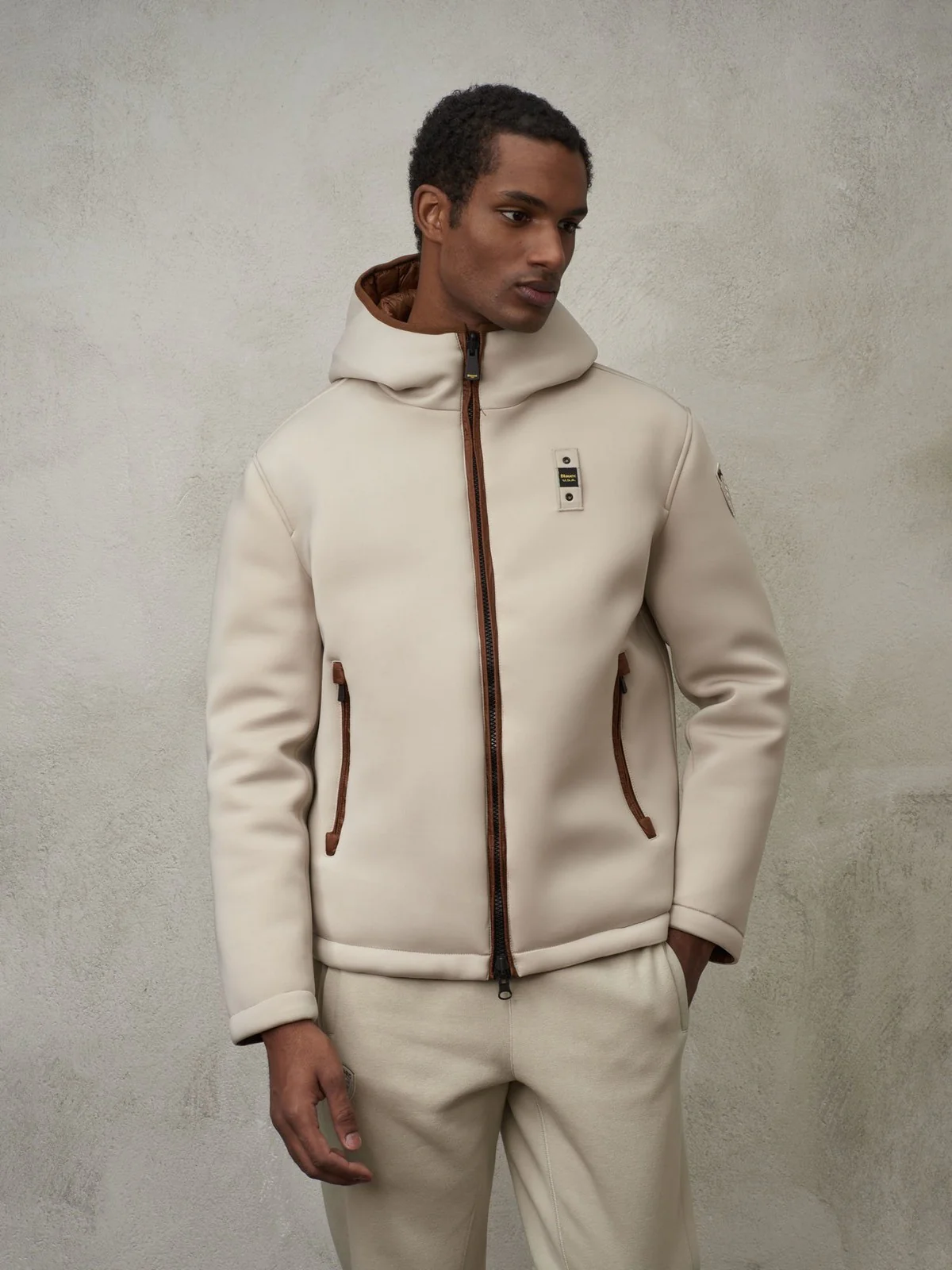 BLAUER Piumino Uomo  23WBLUC06047 006359 137 Beige - Image 2