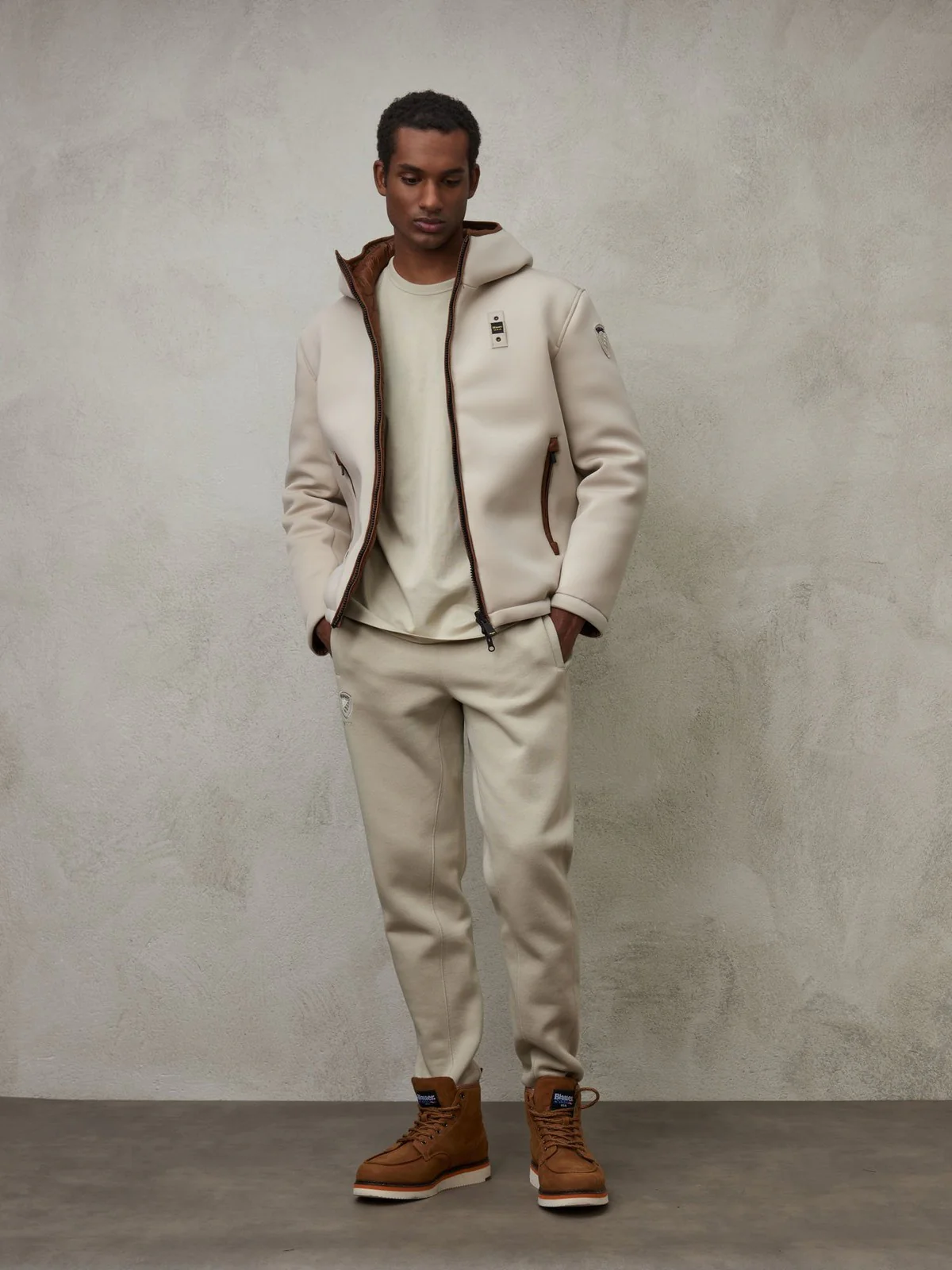 BLAUER Piumino Uomo  23WBLUC06047 006359 137 Beige - Image 4