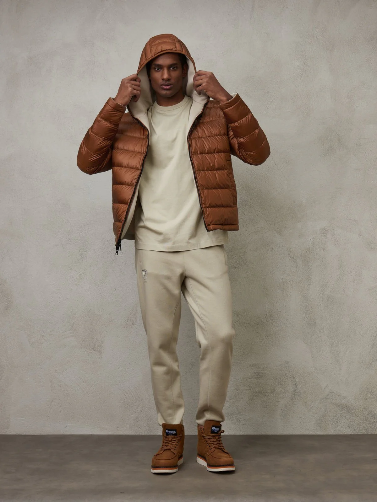 BLAUER Piumino Uomo  23WBLUC06047 006359 137 Beige - Image 6