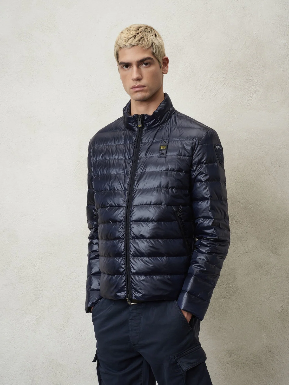 BLAUER Piumino Uomo  24SBLUC03056 006719 888 Blu - Image 2