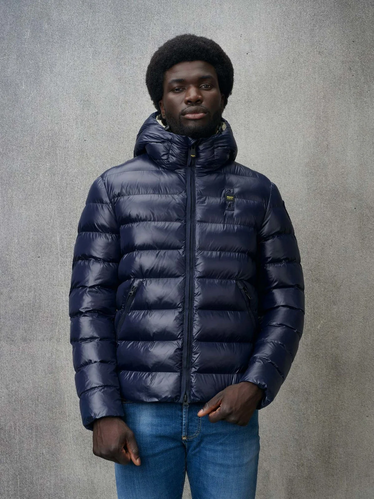 BLAUER Piumino Uomo ADAMS 24WBLUC02055 005958 888EI Blu - Image 4
