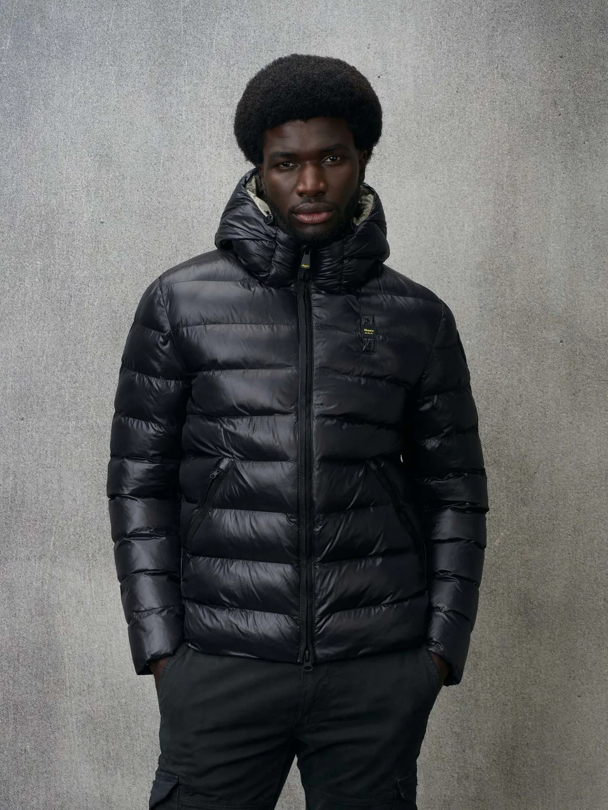 BLAUER Piumino Uomo ADAMS 24WBLUC02055 005958 999EI Nero - Image 2