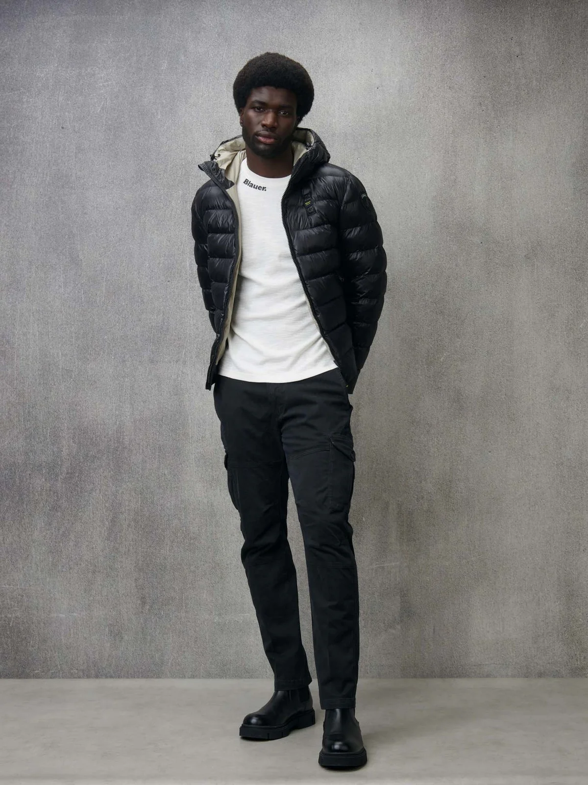 BLAUER Piumino Uomo ADAMS 24WBLUC02055 005958 999EI Nero - Image 3