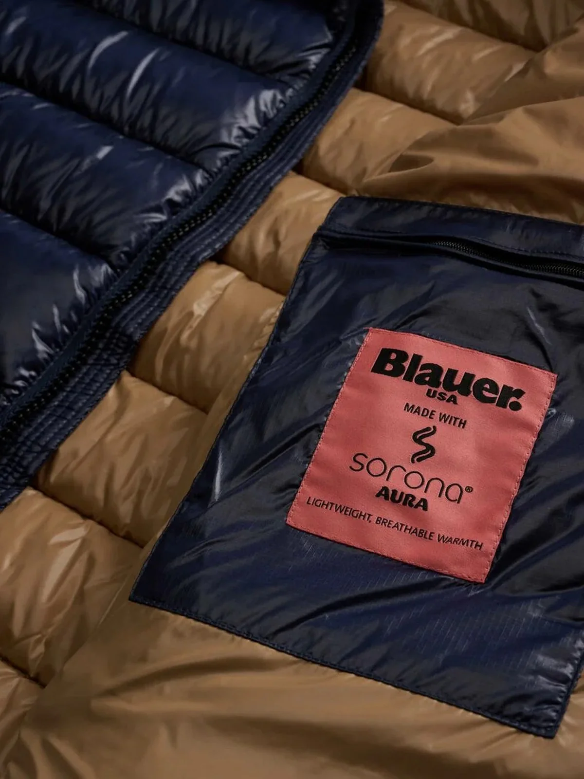 BLAUER Piumino Uomo ADAMS 25WBLUC02079 005958 888TB BLU int. TABACCO - Image 2