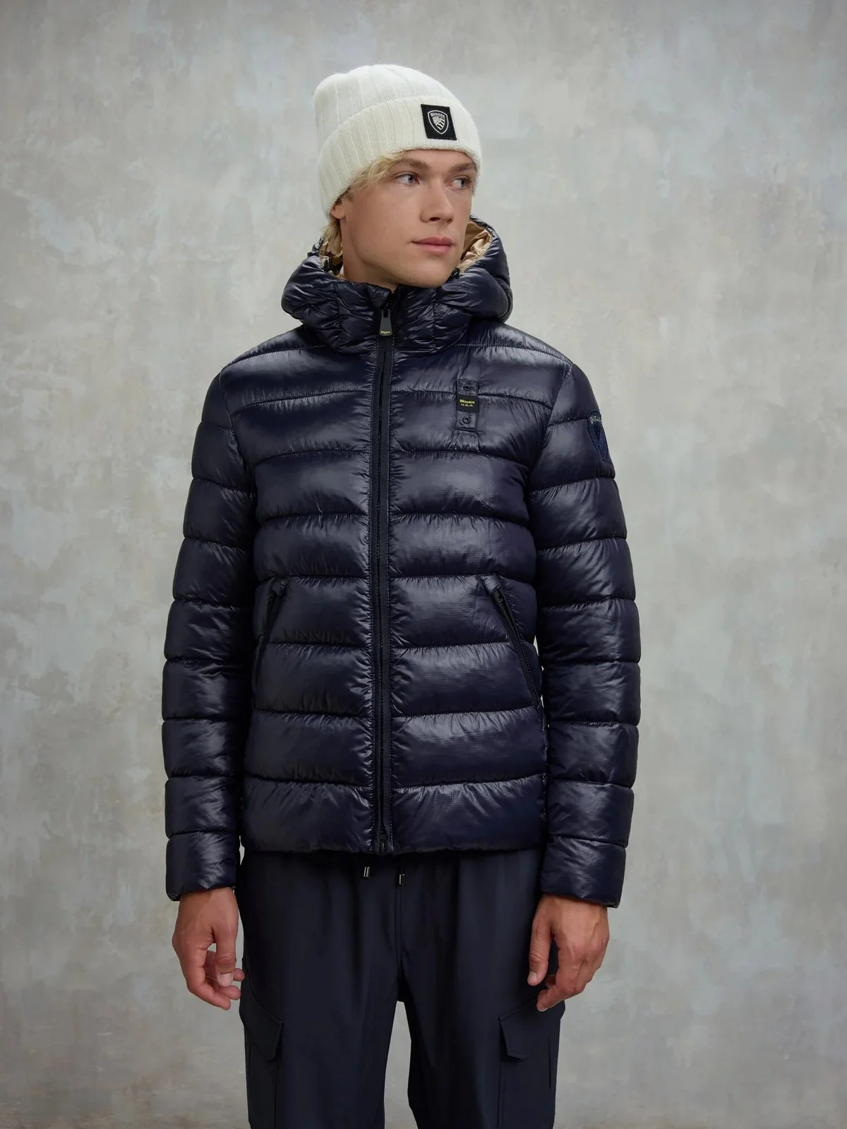 BLAUER Piumino Uomo ADAMS 25WBLUC02079 005958 888TB BLU int. TABACCO - Image 5