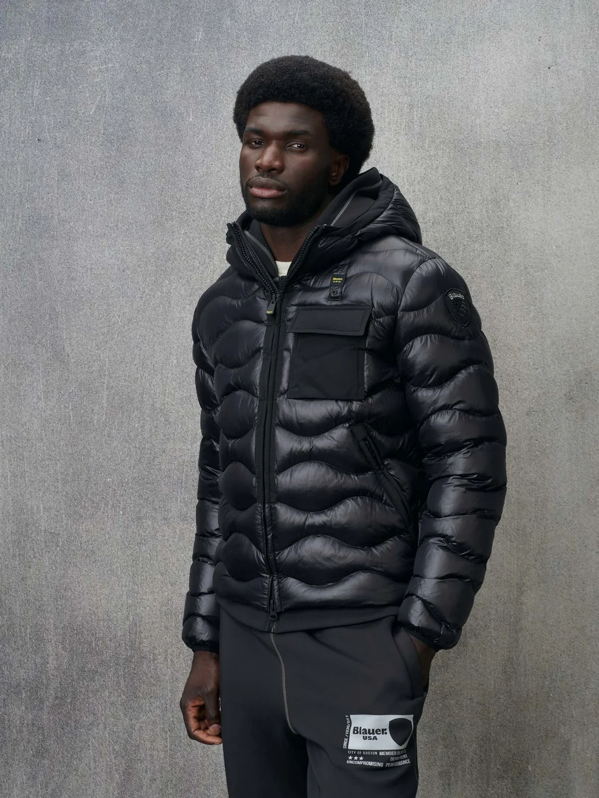 BLAUER Piumino Uomo BRYANT 24WBLUC02056 005958 999EI Nero - Image 4