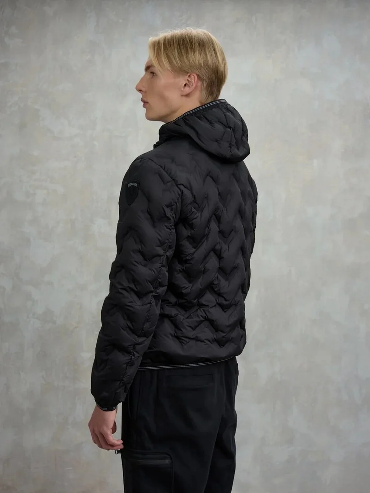 BLAUER Piumino Uomo PIERY 25WBLUC03233 007308 999TB NERO interno TABACCO - Image 3