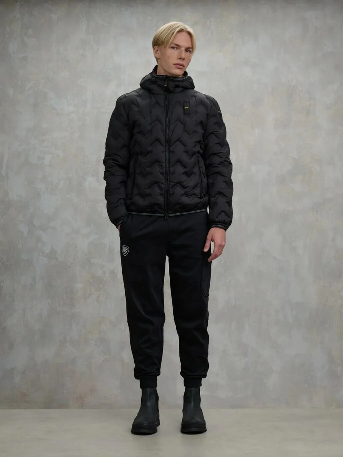 BLAUER Piumino Uomo PIERY 25WBLUC03233 007308 999TB NERO interno TABACCO - Image 4