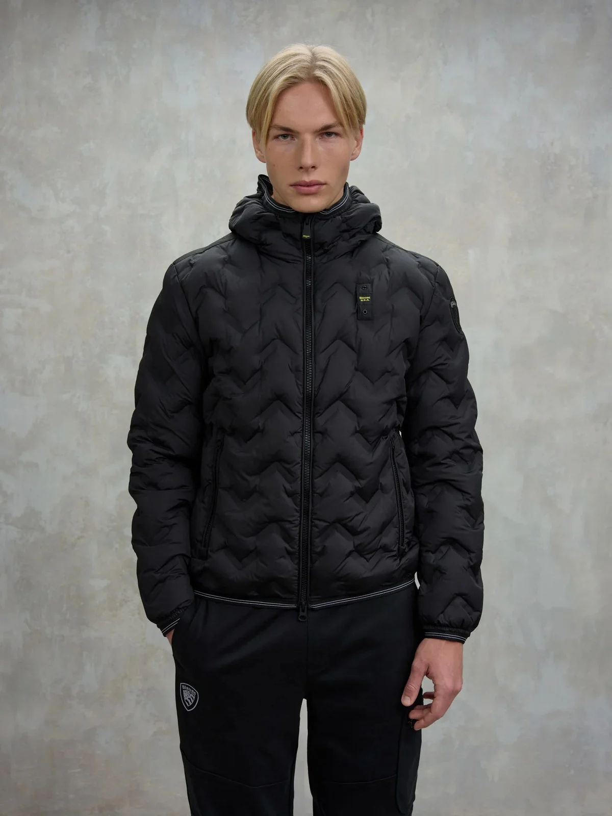 BLAUER Piumino Uomo PIERY 25WBLUC03233 007308 999TB NERO interno TABACCO - Image 5