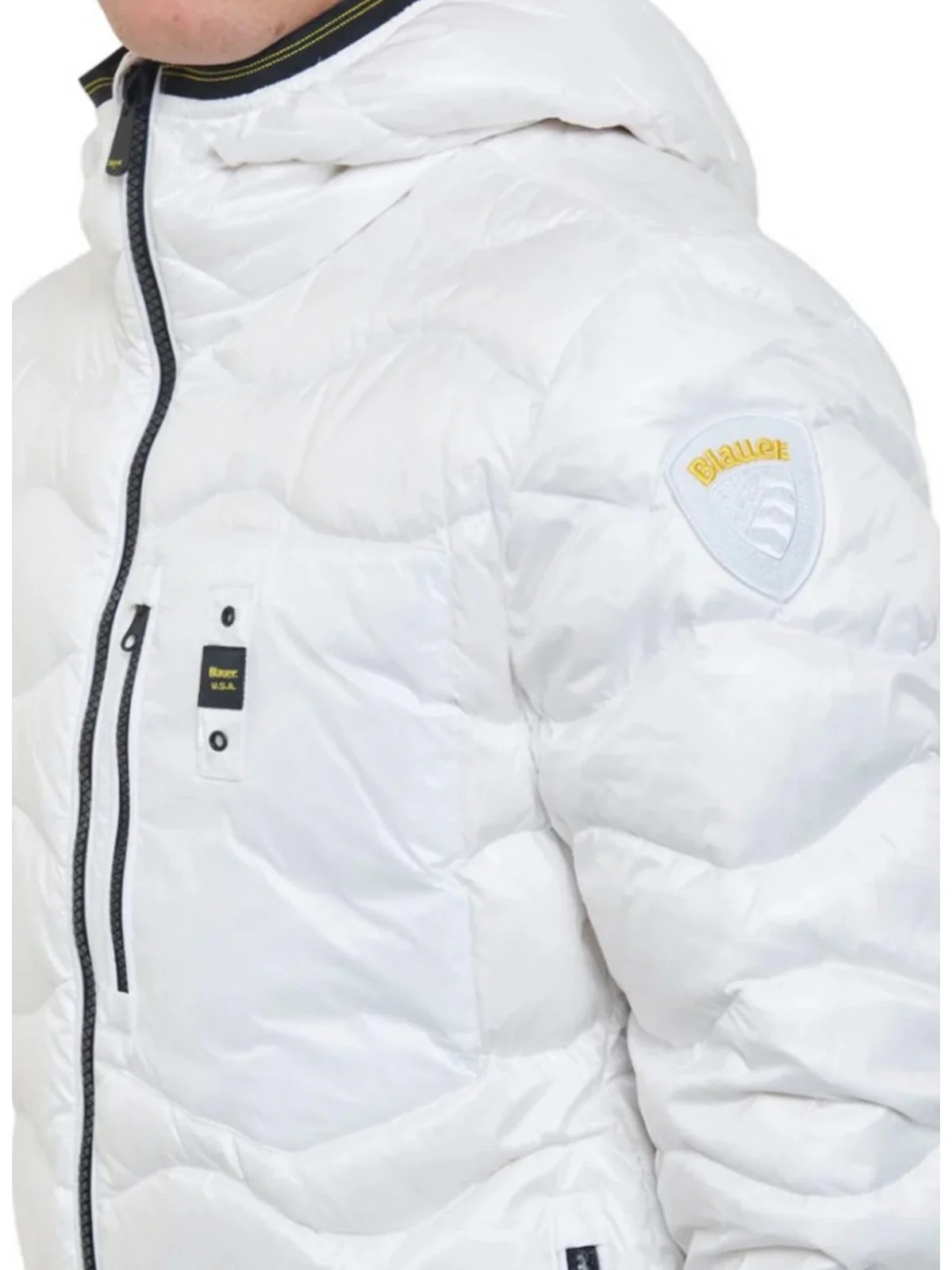 BLAUER Piumino Uomo WAVE 24WBLUC03030 006355 100 Bianco - Image 2