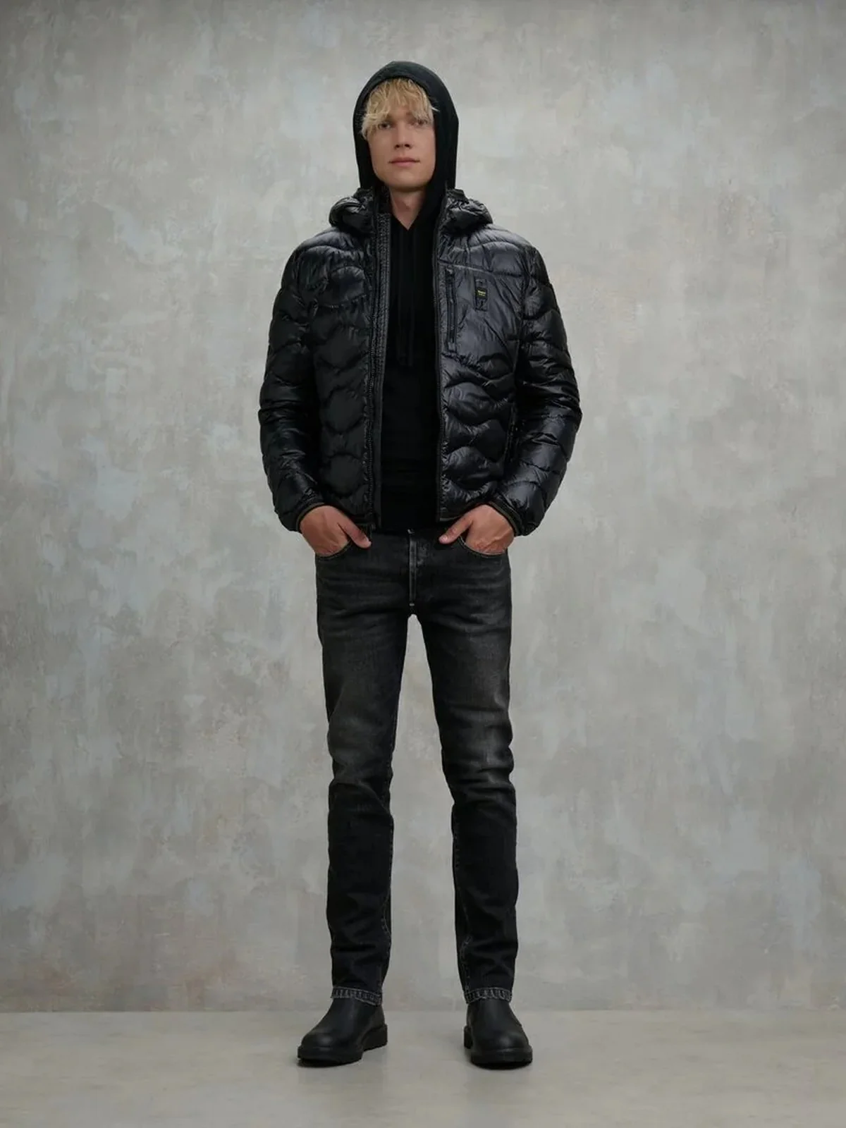 BLAUER Piumino Uomo WAVE 25WBLUC03074 A06355 999 Nero - Image 4