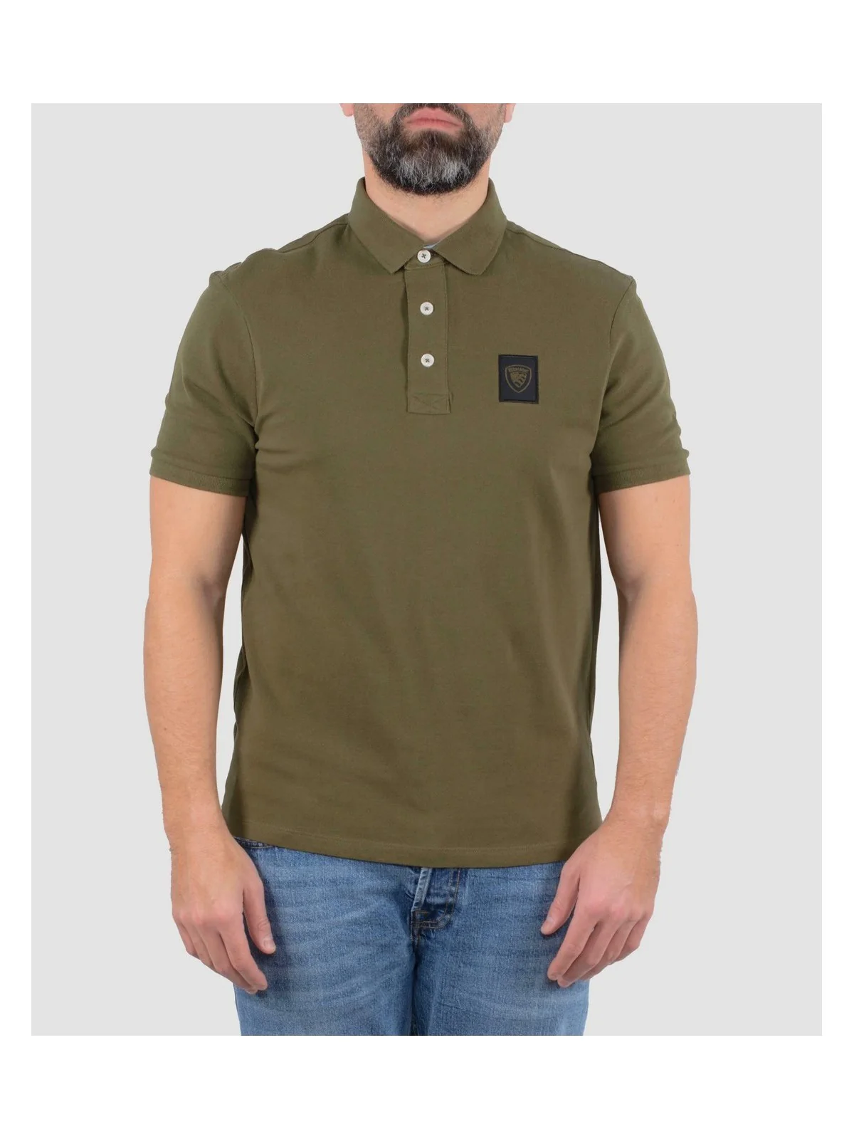 BLAUER Polo Uomo ALBAN 25SBLUT02309 007125 657 VERDE MILITARE - Image 2