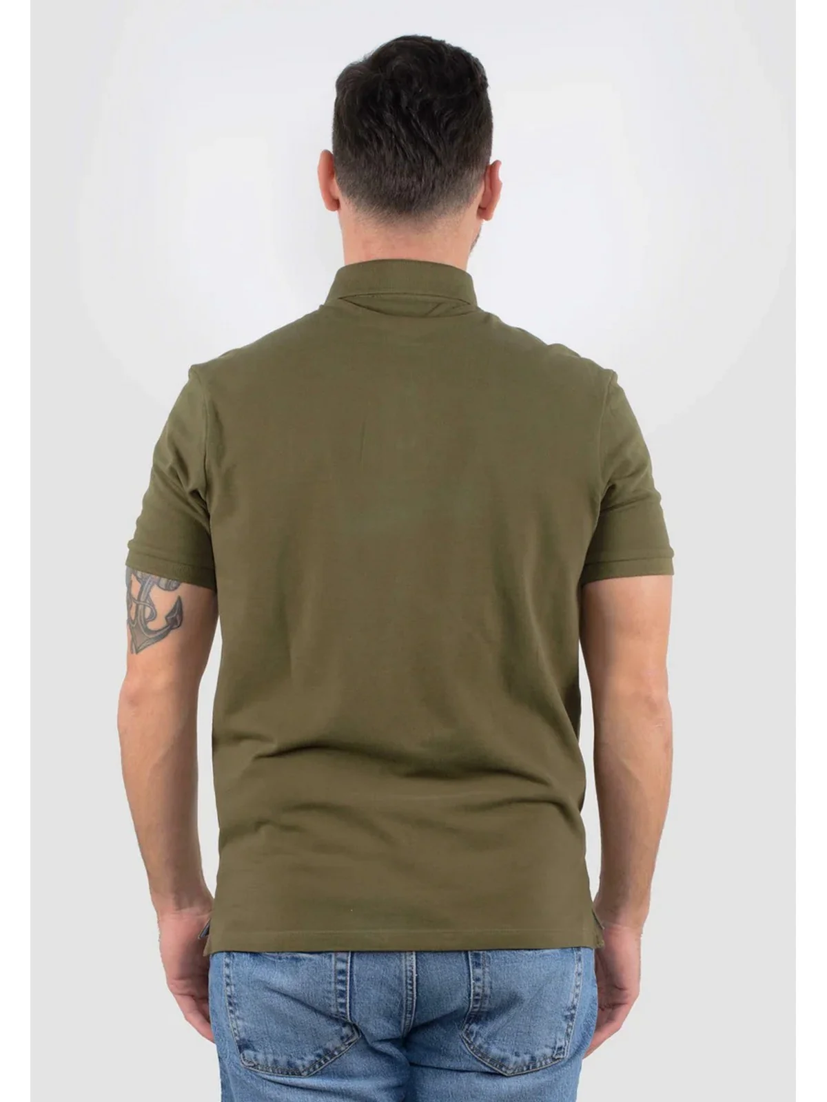BLAUER Polo Uomo ALBAN 25SBLUT02309 007125 657 VERDE MILITARE - Image 4