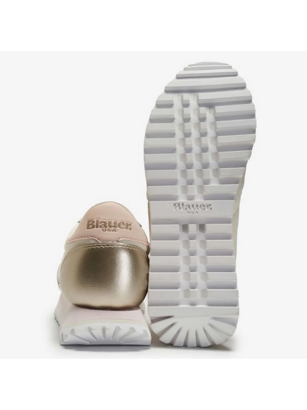 BLAUER Sneaker Donna MILLEN01 S4MILLEN01/LEM CRE/GLD Beige - Image 3
