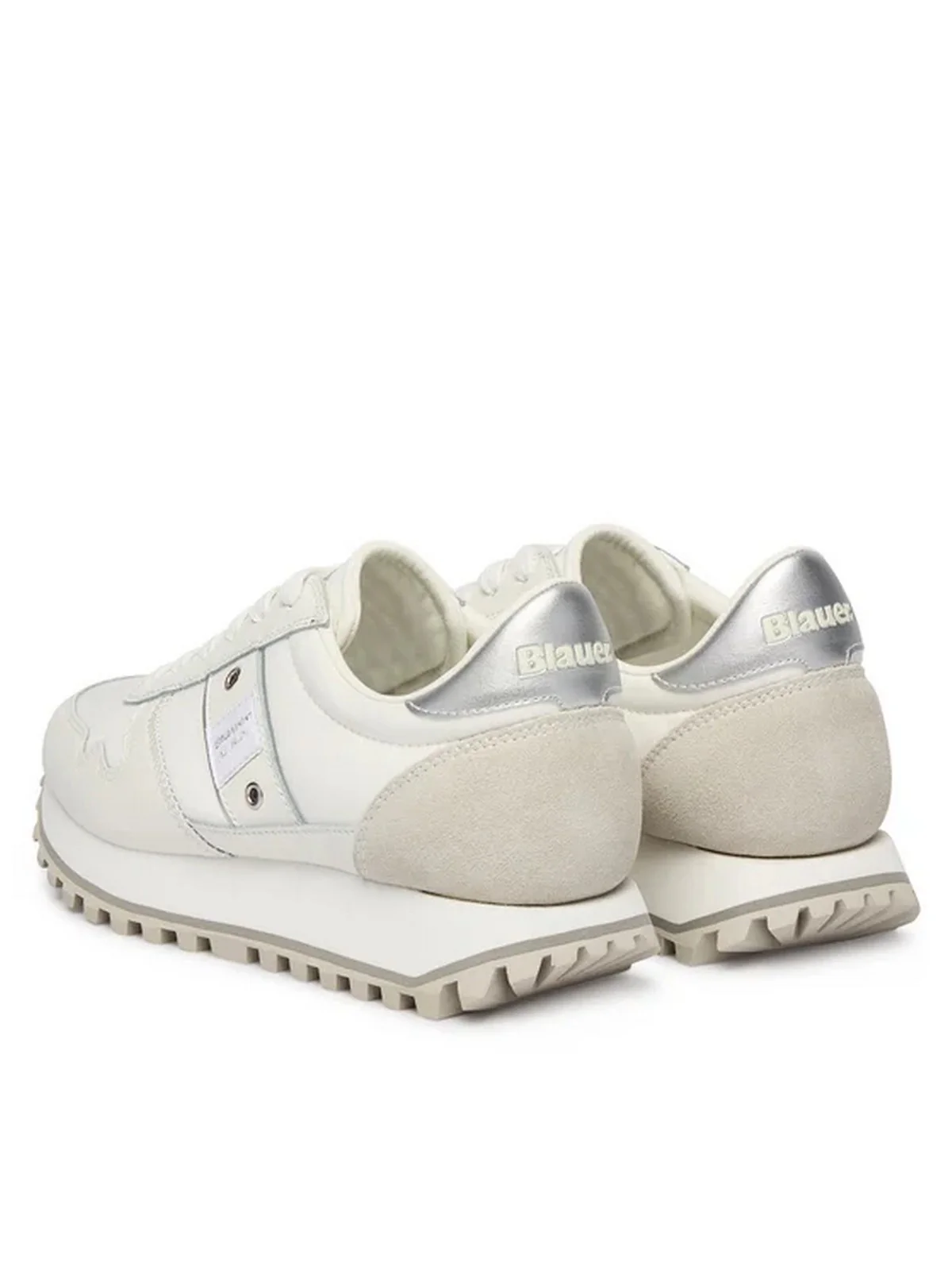 BLAUER Sneaker Donna MILLEN03 S6MILLEN03/NYM WHI/SIL WHITE/SILVER - Image 3