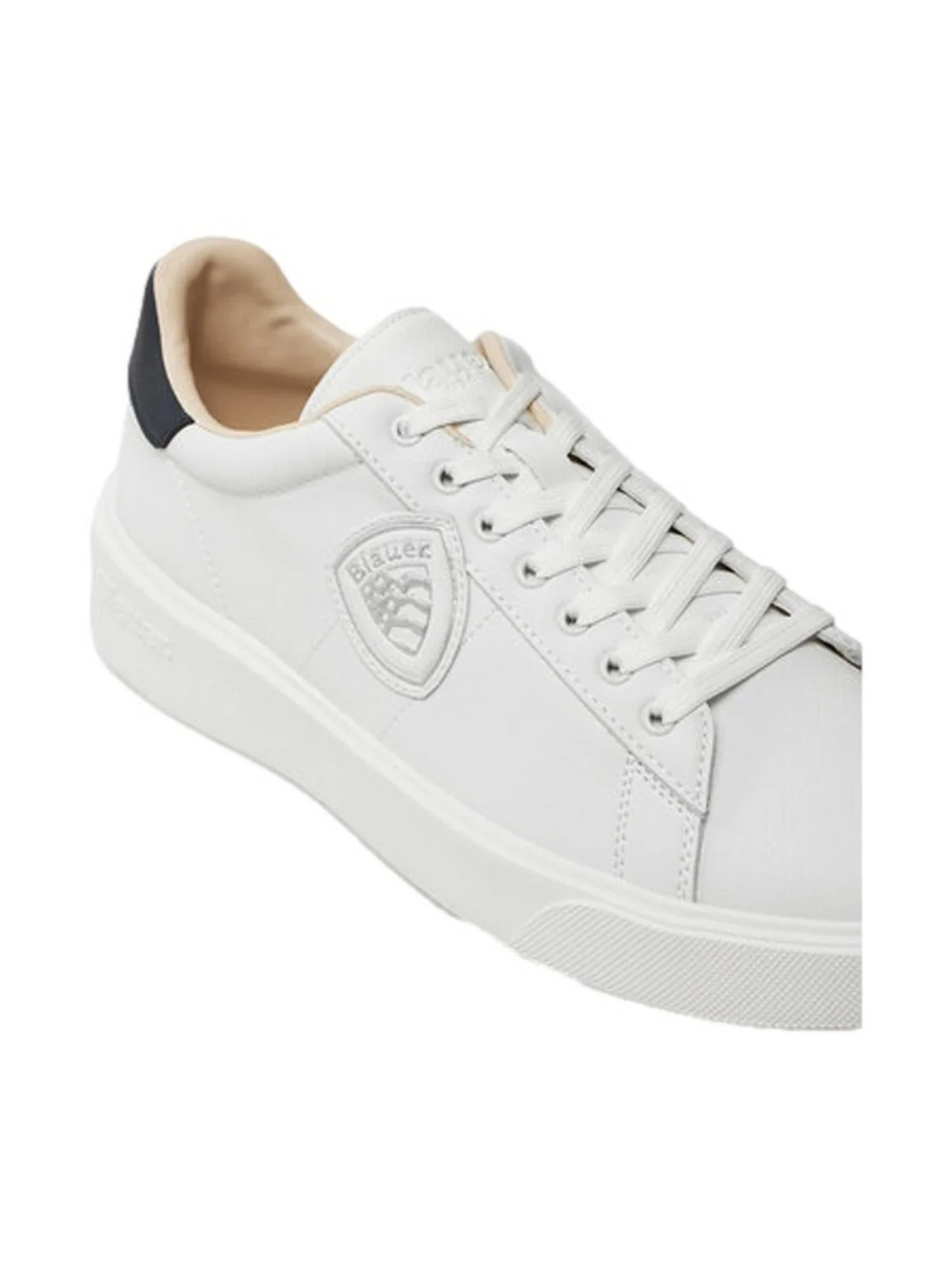 BLAUER Sneaker Uomo BUCK F4BUCK01/LEA WHI/NVY Bianco - Image 4