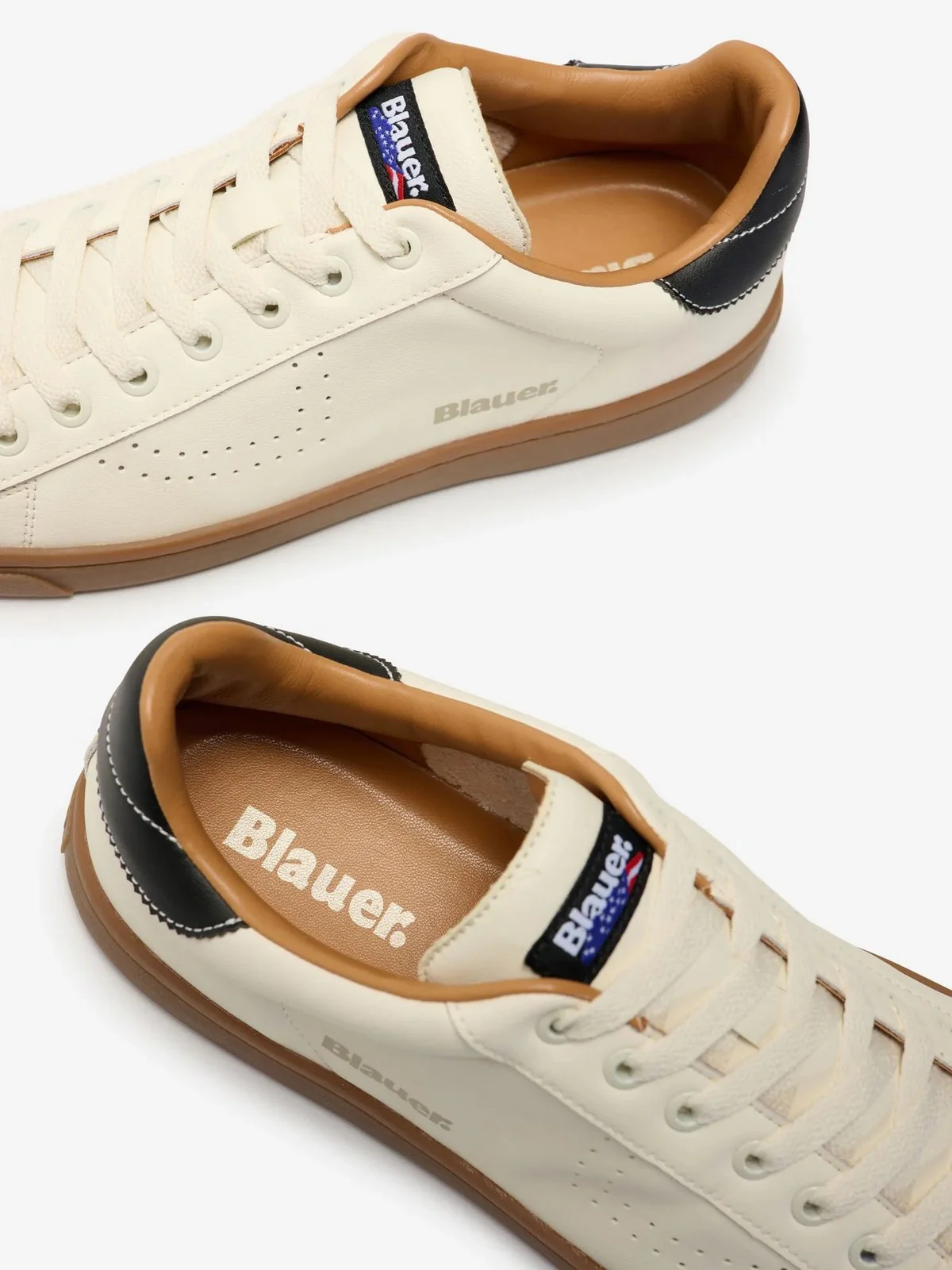 BLAUER Sneaker Uomo LOWELL01 S6LOWELL01/LEA CRE/BLK CREAM/BLACK - Image 3