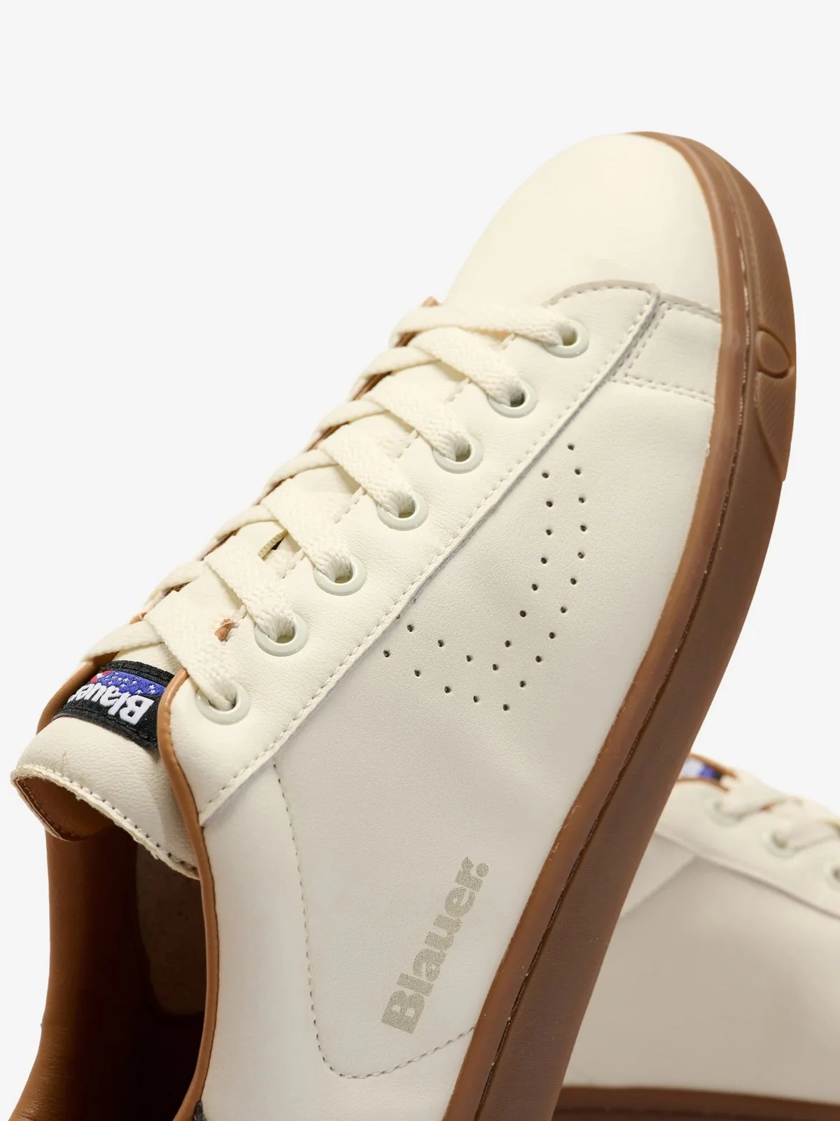 BLAUER Sneaker Uomo LOWELL01 S6LOWELL01/LEA CRE/BLK CREAM/BLACK - Image 4