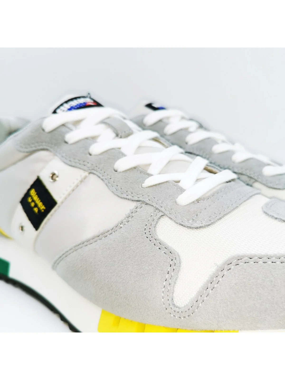 BLAUER Sneaker Uomo QUEENS01 S4QUEENS01/MES WHI/GRE Bianco - Image 2