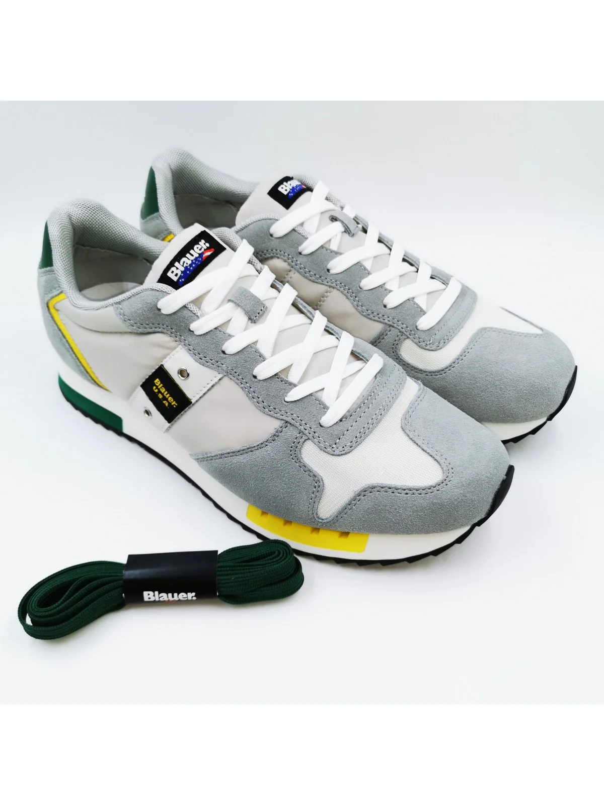 BLAUER Sneaker Uomo QUEENS01 S4QUEENS01/MES WHI/GRE Bianco - Image 3