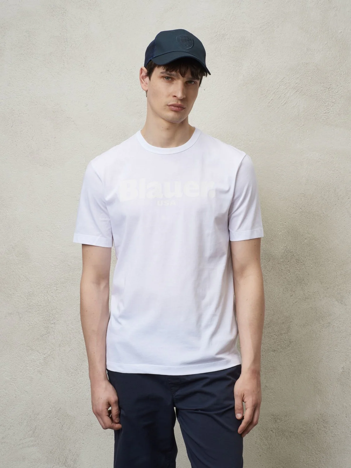 BLAUER T-Shirt e Polo Uomo  24SBLUH02142 004547 100 Bianco - Image 4