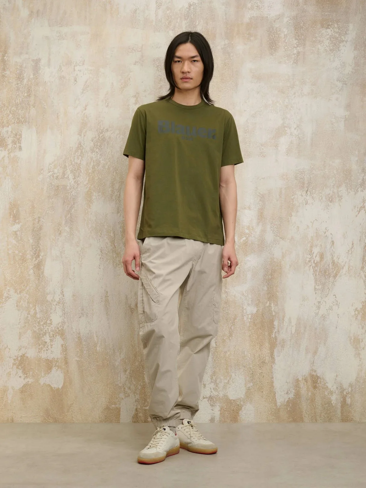BLAUER T-shirt Uomo BOURNE 25SBLUH02191 004547 647 Verde - Image 3
