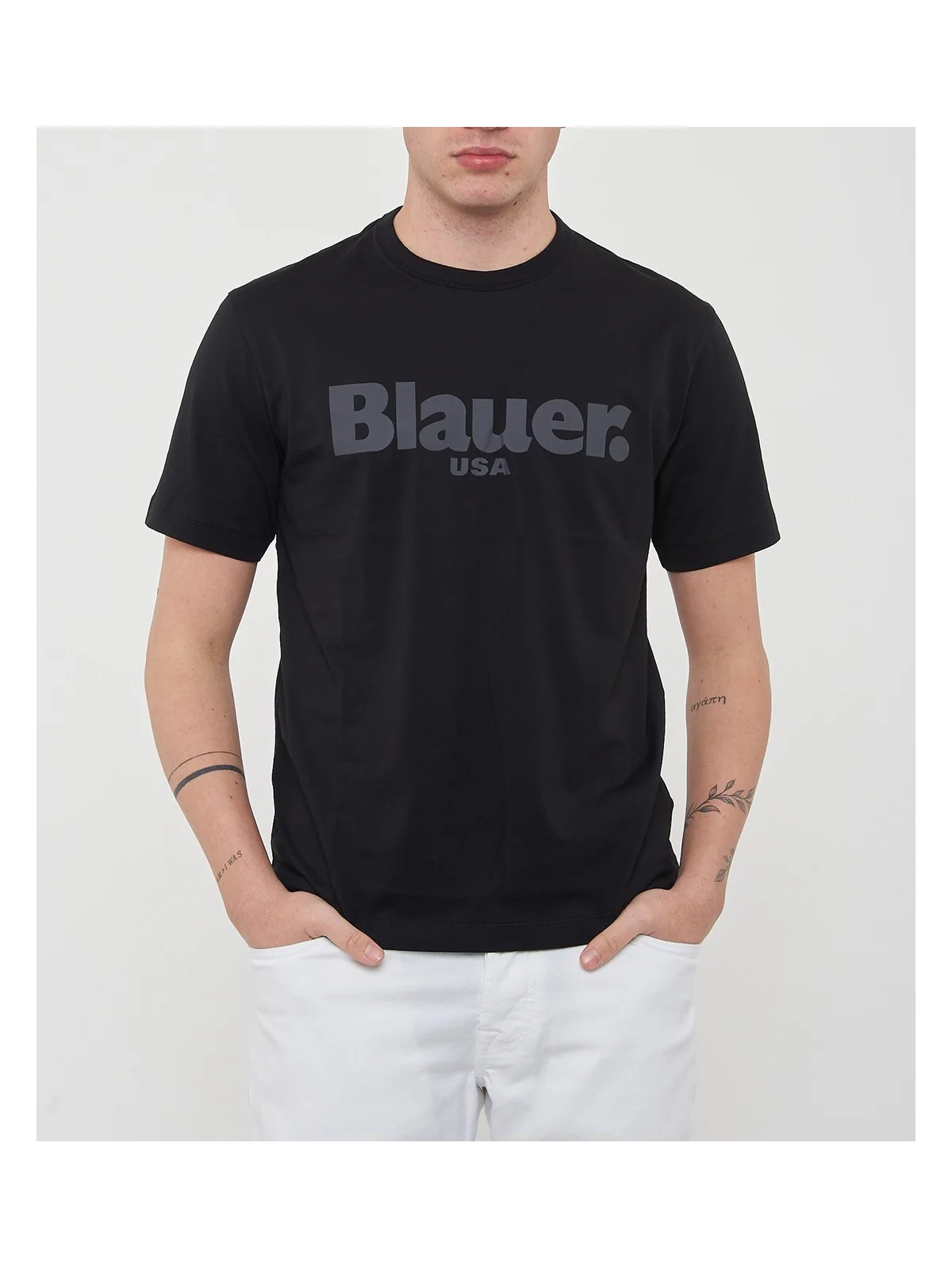 BLAUER T-shirt Uomo BOURNE 25SBLUH02191 004547 999 NERO - Image 2