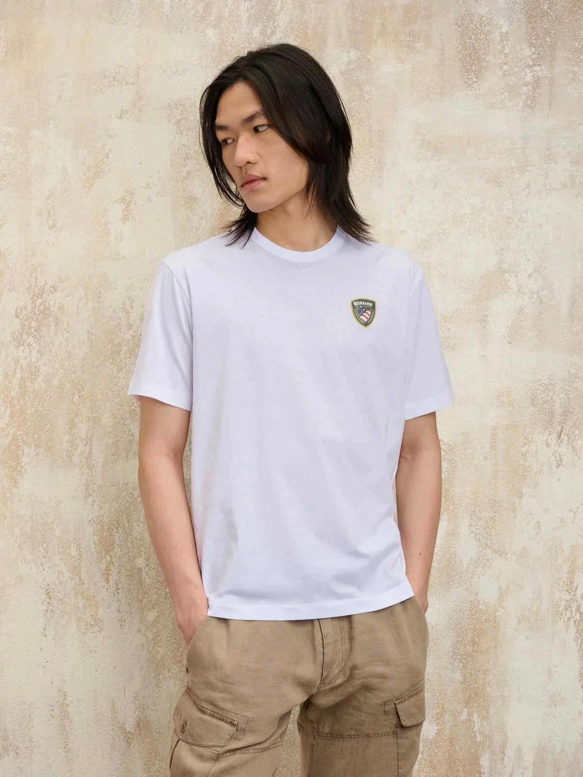 BLAUER T-shirt Uomo FAXON 25SBLUH02194 004547 100 Bianco - Image 2