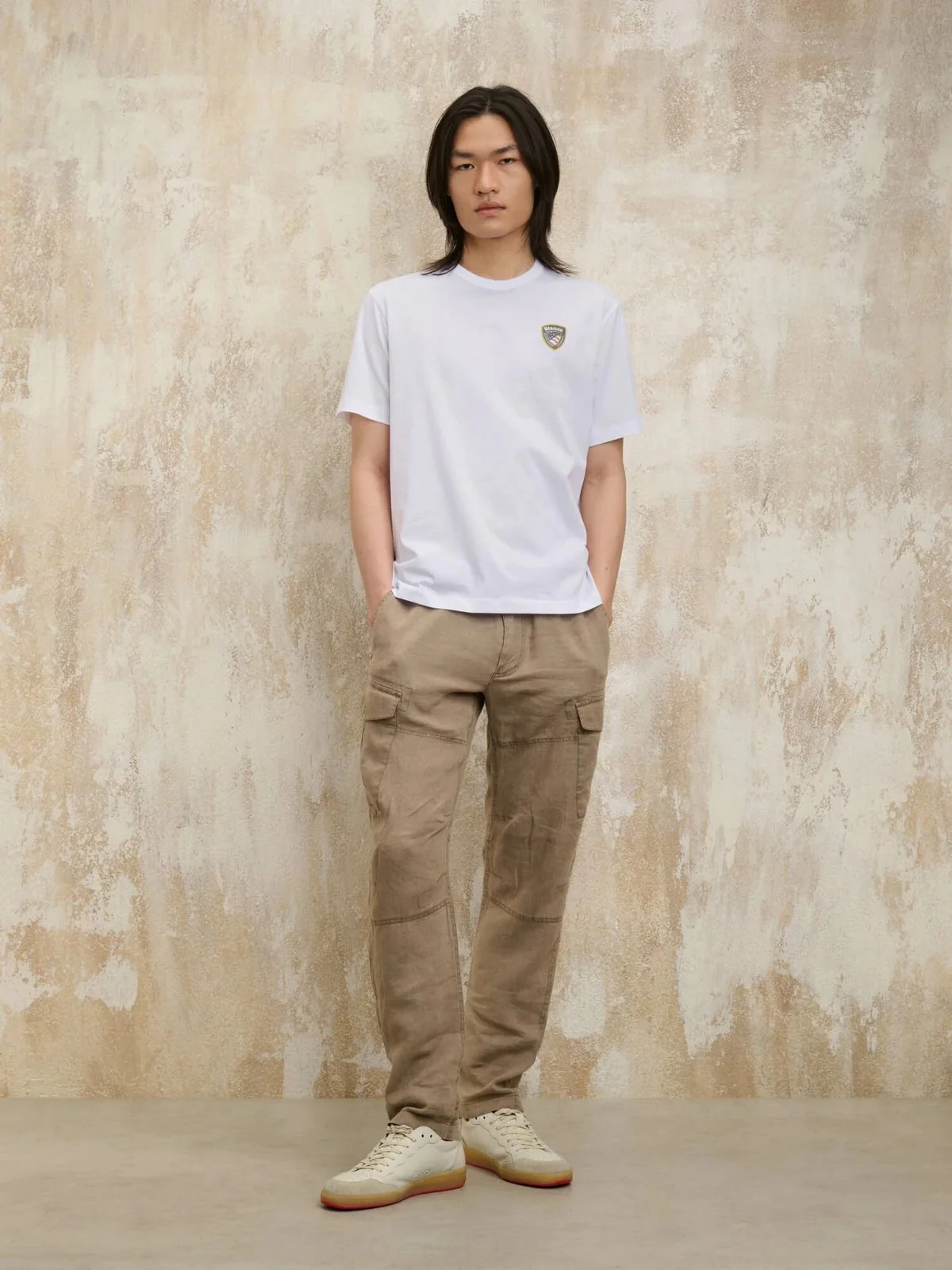 BLAUER T-shirt Uomo FAXON 25SBLUH02194 004547 100 Bianco - Image 4