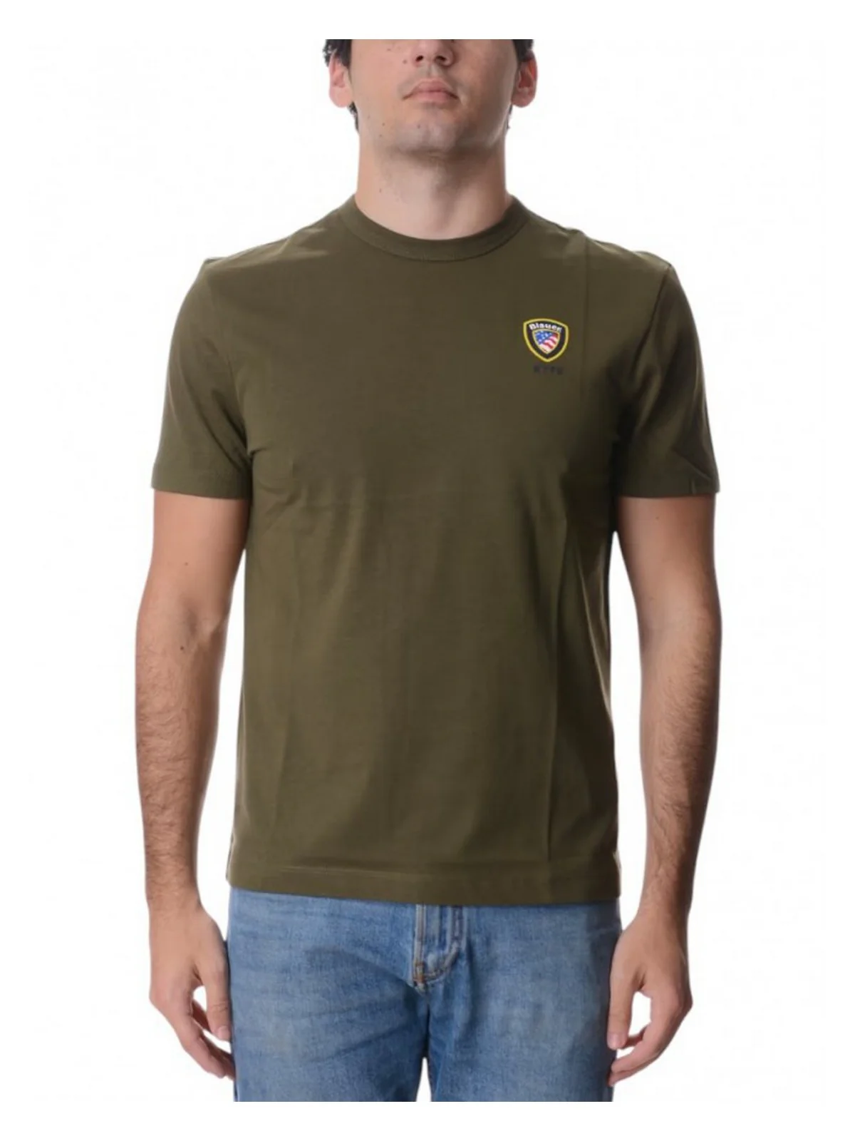 BLAUER T-shirt Uomo FAXON 25SBLUH02194 004547 647 Verde - Image 3